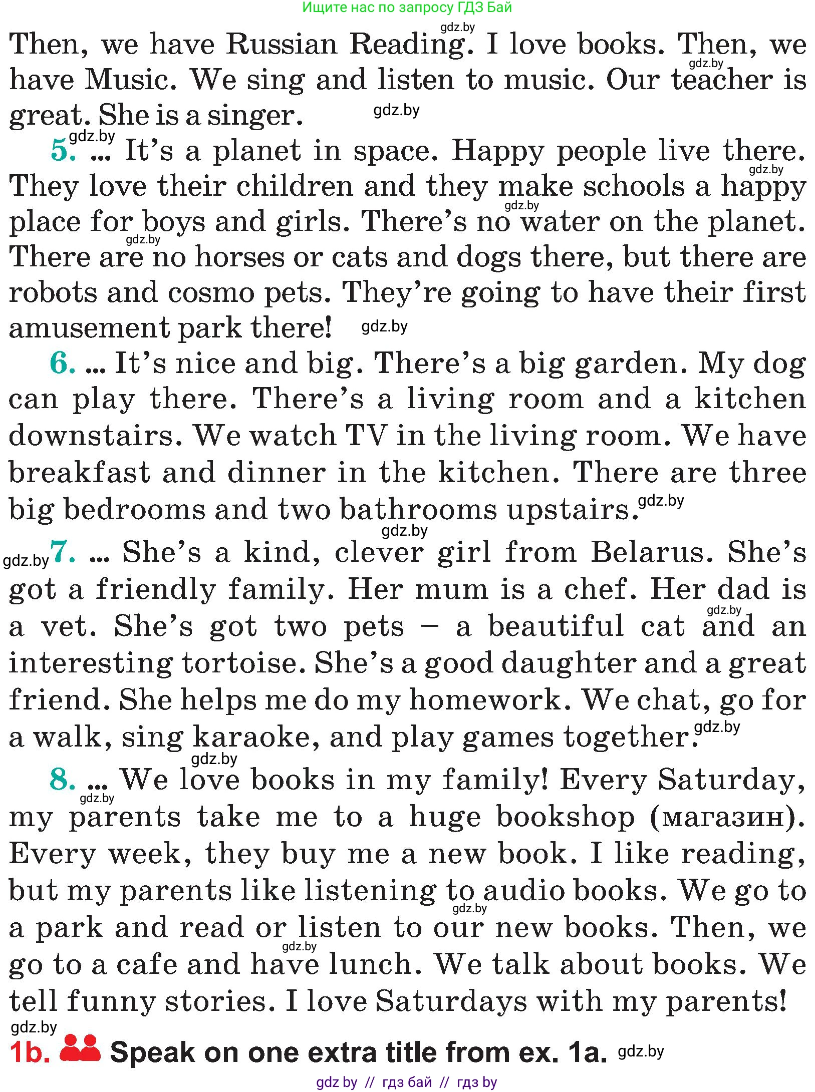 Английский язык (english), 4 класс Учебник (Student's book), авторы: Лапицкая Людмила Михайловна (Lapitskaya Ludmila), Седунова Наталья Михайловна (Sedunova Natalia), издательство Адукацыя i выхаванне, Минск, 2024, бирюзового цвета, Часть ( Part) 2, страница 138, номер 1, Условие (продолжение 2)