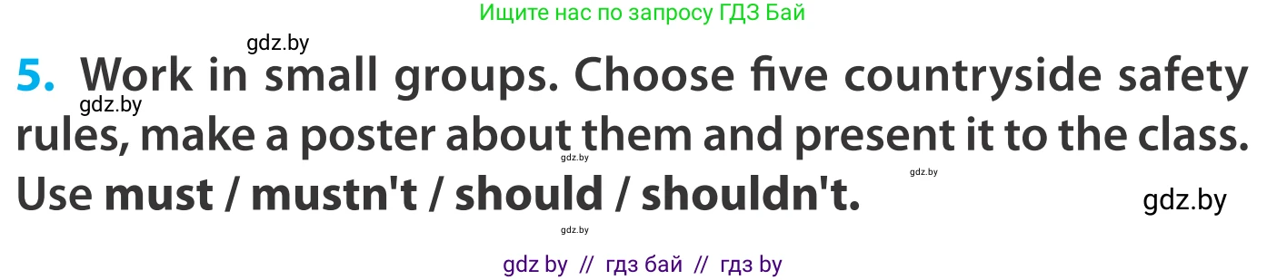 Английский язык (english), 5 класс Учебник, авторы: Демченко Наталья Валентиновна, Севрюкова Татьяна Юрьевна, Наумова Елена Георгиевна, Юхнель Наталья Валентиновна, Лапицкая Людмила Михайловна (Lapitskaya Ludmila), издательство Адукацыя i выхаванне, Минск, 2017, Часть ( Part) 2, страница 49, номер 5, Условие