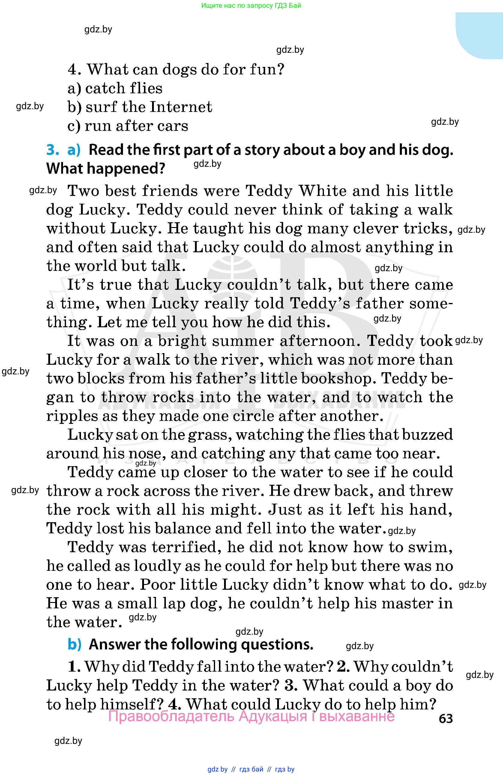 Английский язык (english), 5 класс Учебник, авторы: Демченко Наталья Валентиновна, Севрюкова Татьяна Юрьевна, Наумова Елена Георгиевна, Юхнель Наталья Валентиновна, Лапицкая Людмила Михайловна (Lapitskaya Ludmila), издательство Адукацыя i выхаванне, Минск, 2017, Часть ( Part) 1, страница 63