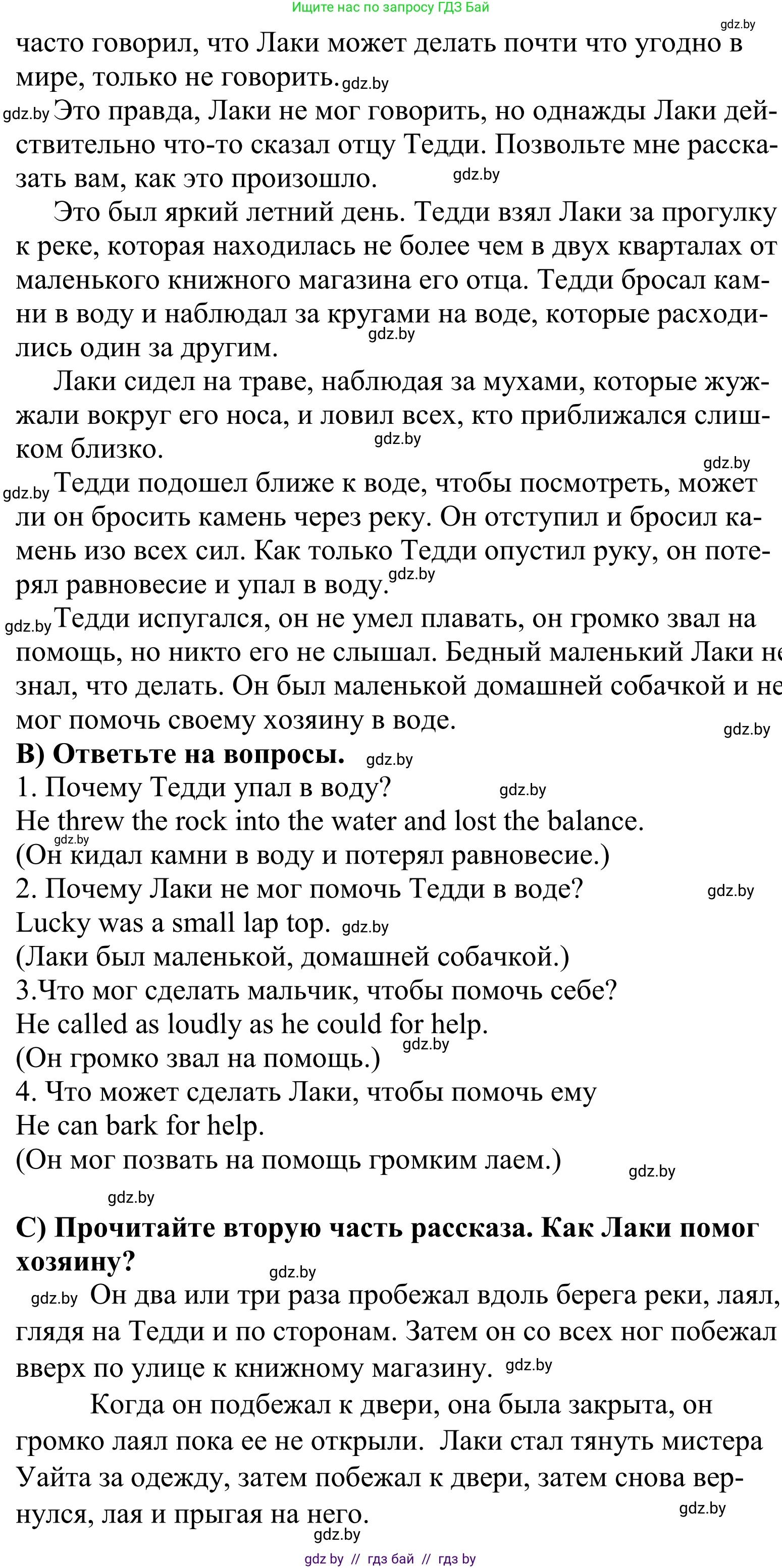 Английский язык (english), 5 класс Учебник, авторы: Демченко Наталья Валентиновна, Севрюкова Татьяна Юрьевна, Наумова Елена Георгиевна, Юхнель Наталья Валентиновна, Лапицкая Людмила Михайловна (Lapitskaya Ludmila), издательство Адукацыя i выхаванне, Минск, 2017, Часть ( Part) 1, страница 63, номер 3, Решение 2 (продолжение 2)