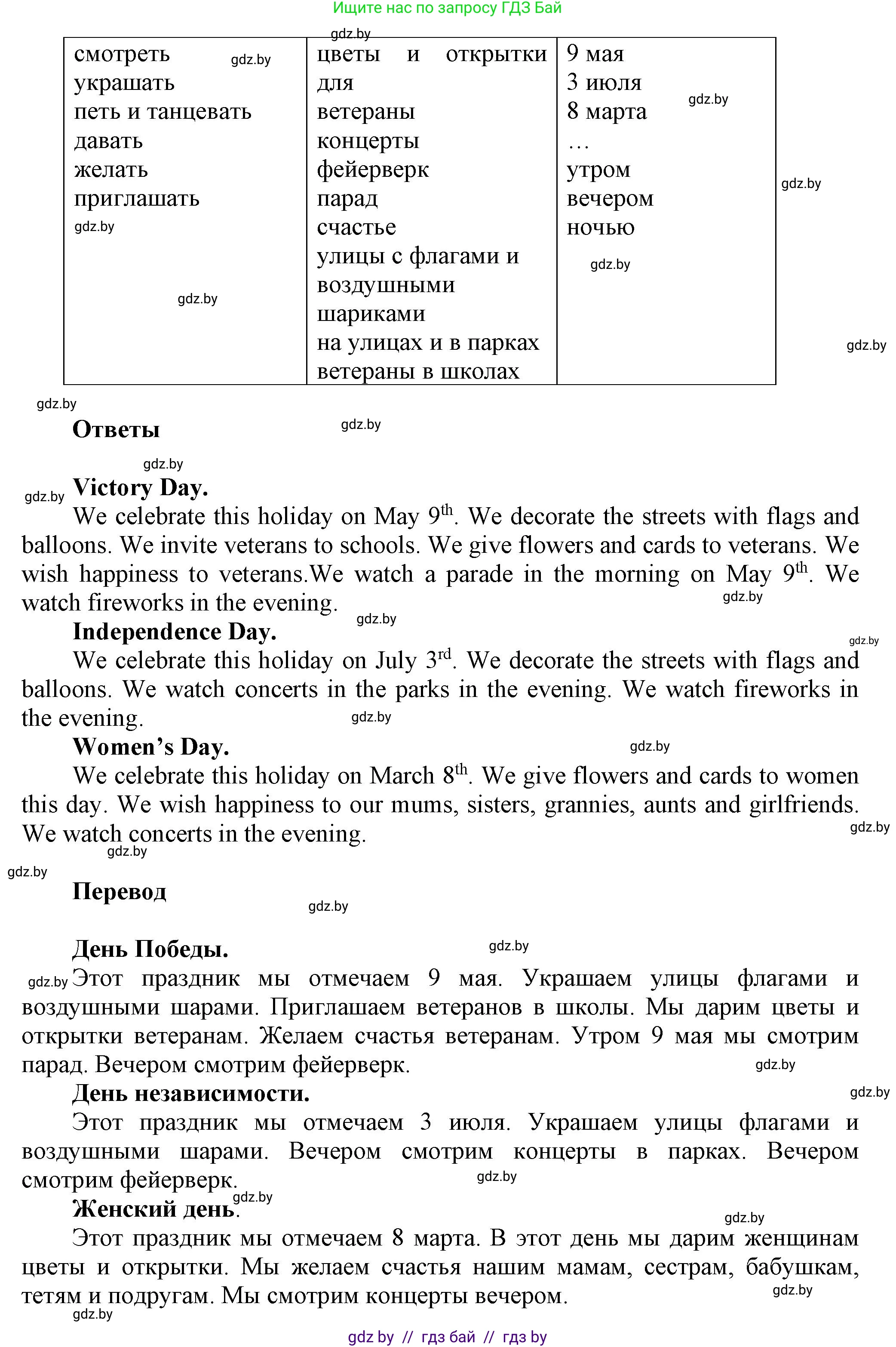 Английский язык (english), 5 класс Учебник, авторы: Демченко Наталья Валентиновна, Севрюкова Татьяна Юрьевна, Наумова Елена Георгиевна, Юхнель Наталья Валентиновна, Лапицкая Людмила Михайловна (Lapitskaya Ludmila), издательство Адукацыя i выхаванне, Минск, 2017, Часть ( Part) 1, страница 102, номер 5, Решение 1 (продолжение 2)
