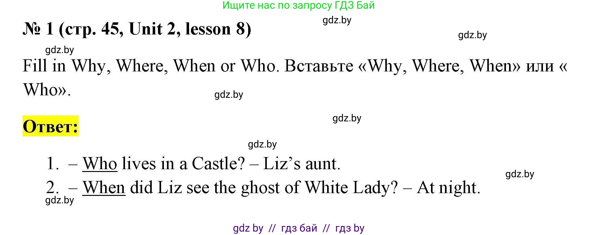 Английский язык (english), 5 класс Рабочая тетрадь (workbook), авторы: Лапицкая Людмила Михайловна (Lapitskaya Ludmila), Калишевич Алла Ивановна, Севрюкова Татьяна Юрьевна, Седунова Наталья Михайловна (Sedunova Natalia), издательство Аверсэв, Минск, 2020, оранжевого цвета, Часть 1, страница 45, номер 1, Решение