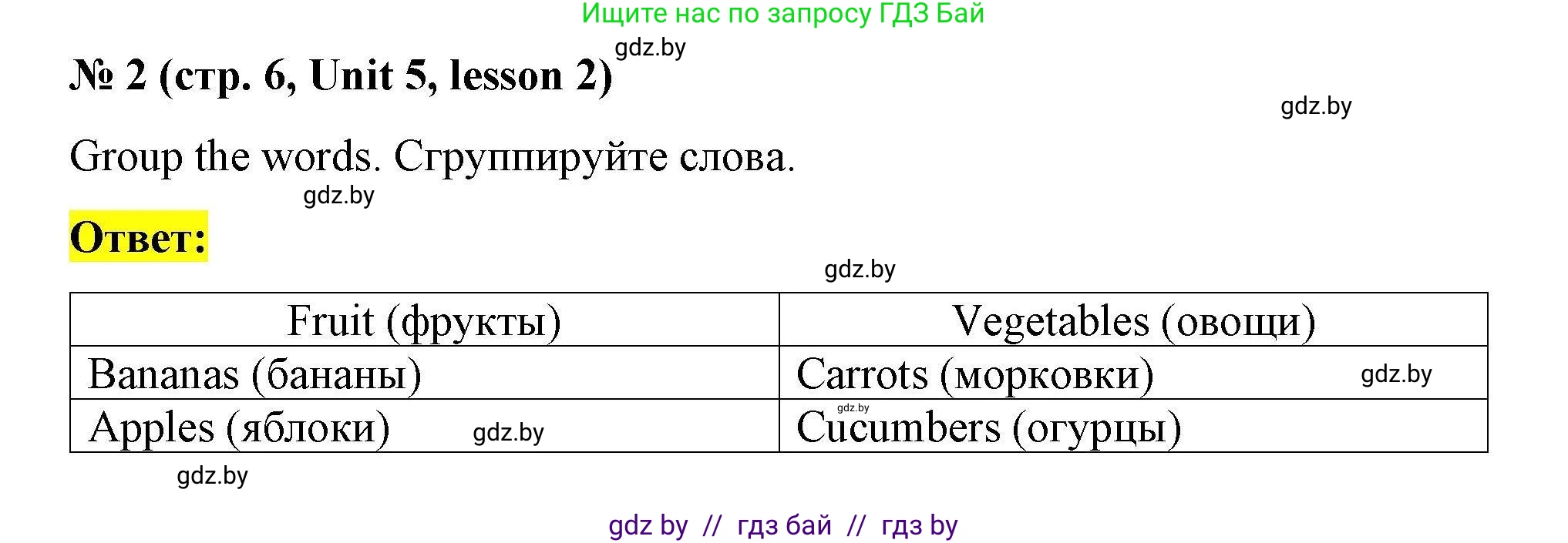 Английский язык (english), 5 класс Рабочая тетрадь (workbook), авторы: Лапицкая Людмила Михайловна (Lapitskaya Ludmila), Калишевич Алла Ивановна, Севрюкова Татьяна Юрьевна, Седунова Наталья Михайловна (Sedunova Natalia), издательство Аверсэв, Минск, 2020, оранжевого цвета, Часть 2, страница 6, номер 2, Решение