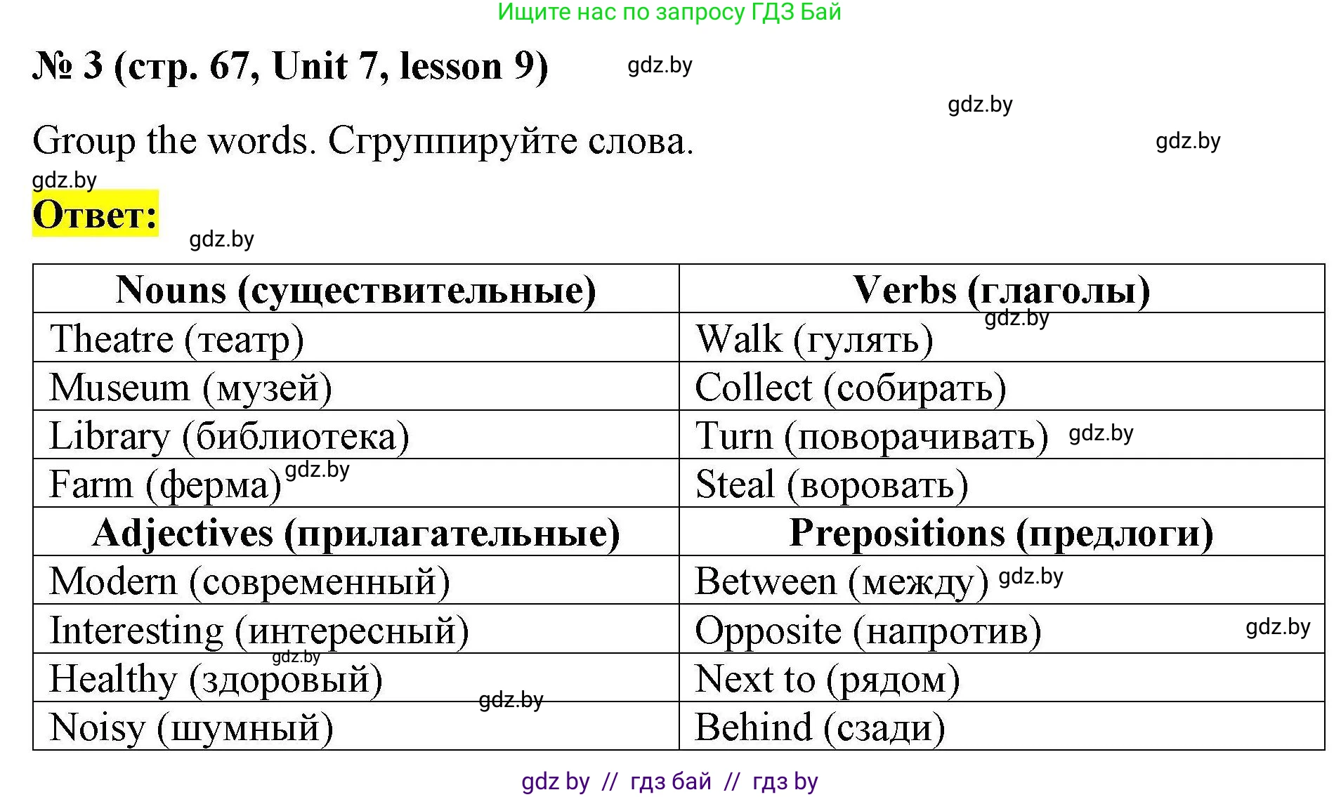Английский язык (english), 5 класс Рабочая тетрадь (workbook), авторы: Лапицкая Людмила Михайловна (Lapitskaya Ludmila), Калишевич Алла Ивановна, Севрюкова Татьяна Юрьевна, Седунова Наталья Михайловна (Sedunova Natalia), издательство Аверсэв, Минск, 2020, оранжевого цвета, Часть 2, страница 67, номер 3, Решение