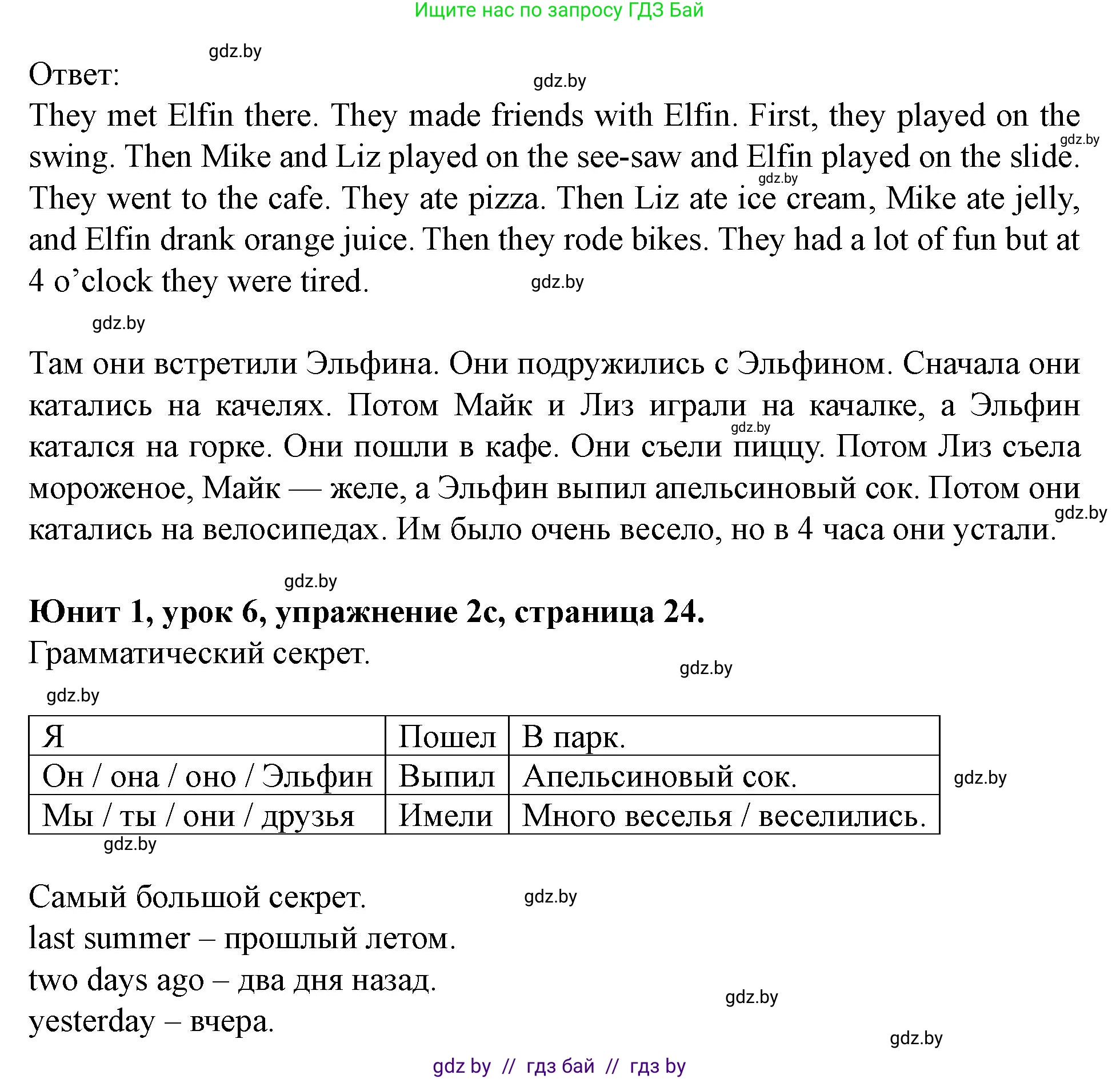 Английский язык (english), 5 класс Учебник (Student's book), авторы: Лапицкая Людмила Михайловна (Lapitskaya Ludmila), Калишевич Алла Ивановна, Севрюкова Татьяна Юрьевна, Седунова Наталья Михайловна (Sedunova Natalia), издательство Вышэйшая школа, Минск, 2020, Часть 1, страница 22, номер 2, Решение 1 (продолжение 2)