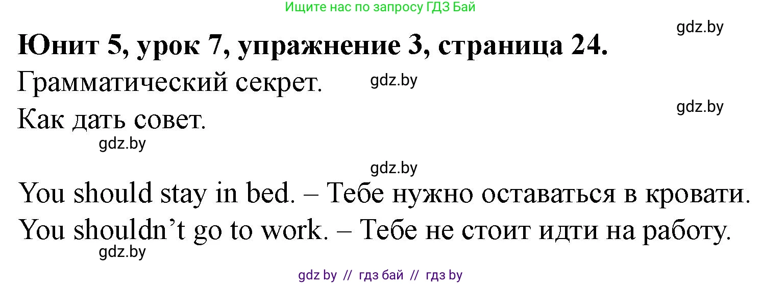Английский язык (english), 5 класс Учебник (Student's book), авторы: Лапицкая Людмила Михайловна (Lapitskaya Ludmila), Калишевич Алла Ивановна, Севрюкова Татьяна Юрьевна, Седунова Наталья Михайловна (Sedunova Natalia), издательство Вышэйшая школа, Минск, 2020, Часть 2, страница 24, номер 3, Решение 1