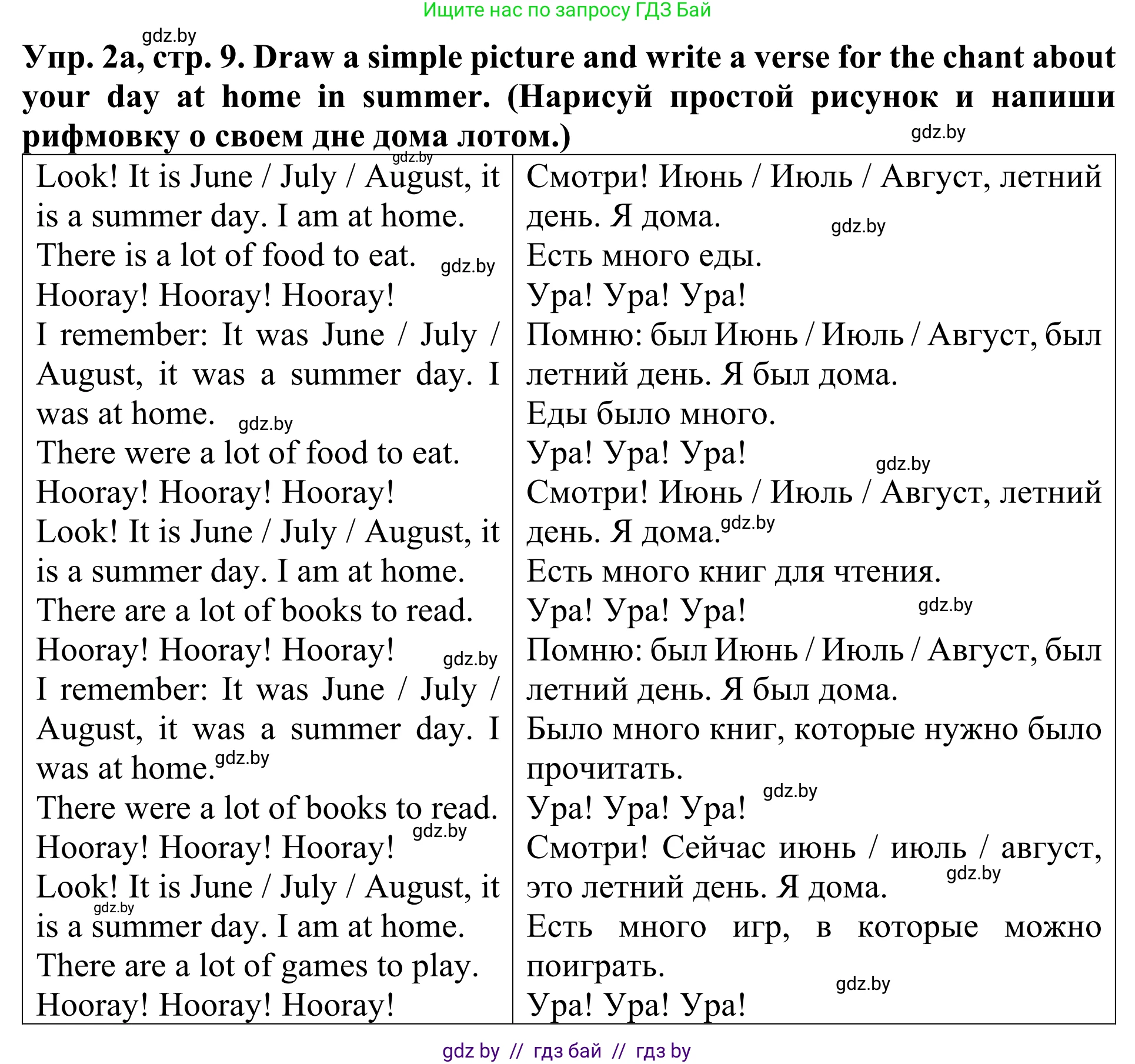 Английский язык (english), 5 класс Учебник (Student's book), авторы: Лапицкая Людмила Михайловна (Lapitskaya Ludmila), Калишевич Алла Ивановна, Севрюкова Татьяна Юрьевна, Седунова Наталья Михайловна (Sedunova Natalia), издательство Вышэйшая школа, Минск, 2020, Часть 1, страница 9, номер 2, Решение 2