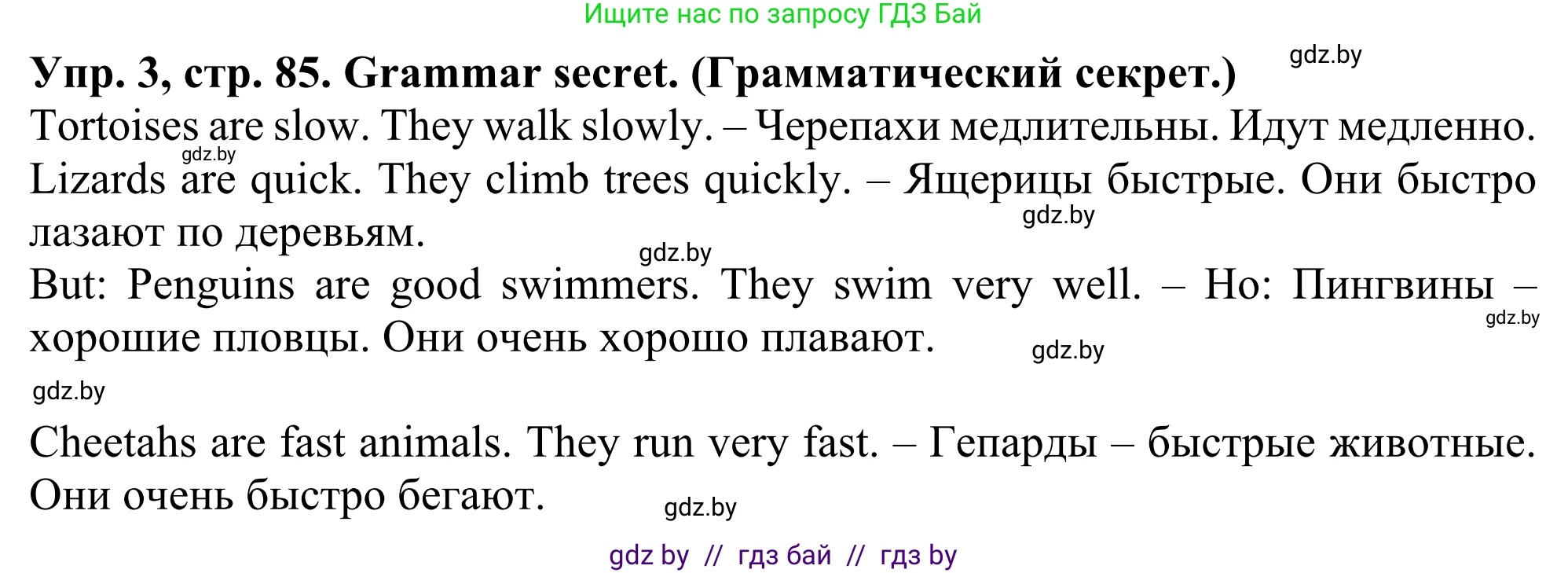 Английский язык (english), 5 класс Учебник (Student's book), авторы: Лапицкая Людмила Михайловна (Lapitskaya Ludmila), Калишевич Алла Ивановна, Севрюкова Татьяна Юрьевна, Седунова Наталья Михайловна (Sedunova Natalia), издательство Вышэйшая школа, Минск, 2020, Часть 2, страница 85, номер 3, Решение 2
