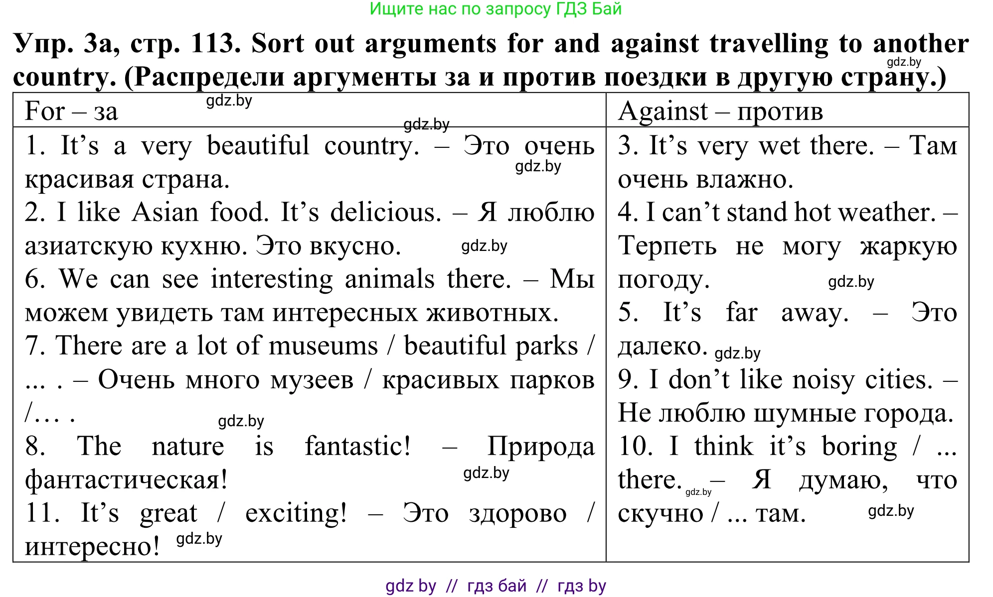 Английский язык (english), 5 класс Учебник (Student's book), авторы: Лапицкая Людмила Михайловна (Lapitskaya Ludmila), Калишевич Алла Ивановна, Севрюкова Татьяна Юрьевна, Седунова Наталья Михайловна (Sedunova Natalia), издательство Вышэйшая школа, Минск, 2020, Часть 2, страница 113, номер 3, Решение 2