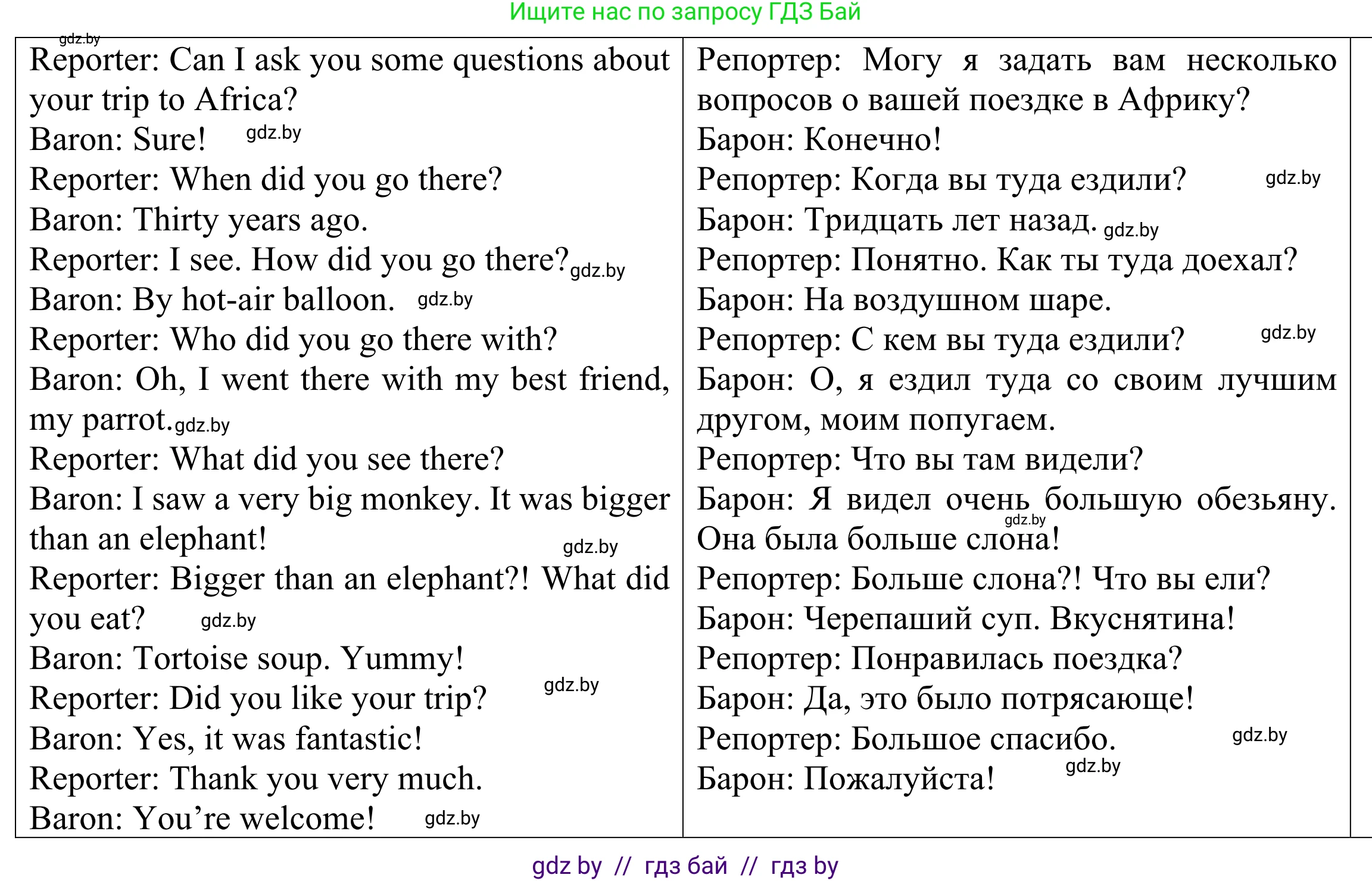 Английский язык (english), 5 класс Учебник (Student's book), авторы: Лапицкая Людмила Михайловна (Lapitskaya Ludmila), Калишевич Алла Ивановна, Севрюкова Татьяна Юрьевна, Седунова Наталья Михайловна (Sedunova Natalia), издательство Вышэйшая школа, Минск, 2020, Часть 2, страница 120, номер 1, Решение 2 (продолжение 2)