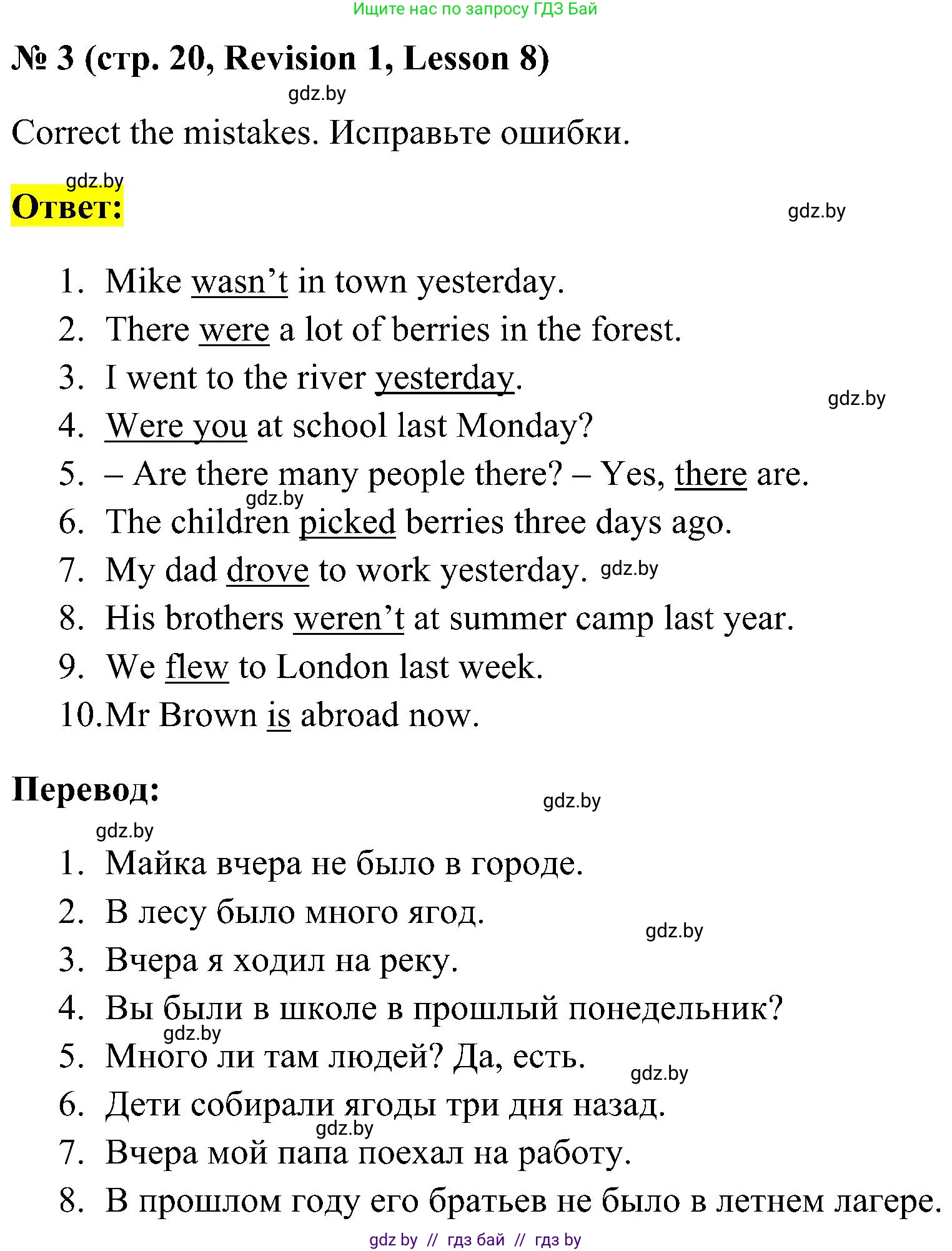 Английский язык (english), 5 класс практикум по грамматике (grammar), автор: Севрюкова Татьяна Юрьевна, издательство Аверсэв, Минск, 2023, оранжевого цвета, страница 20, номер 3, Решение