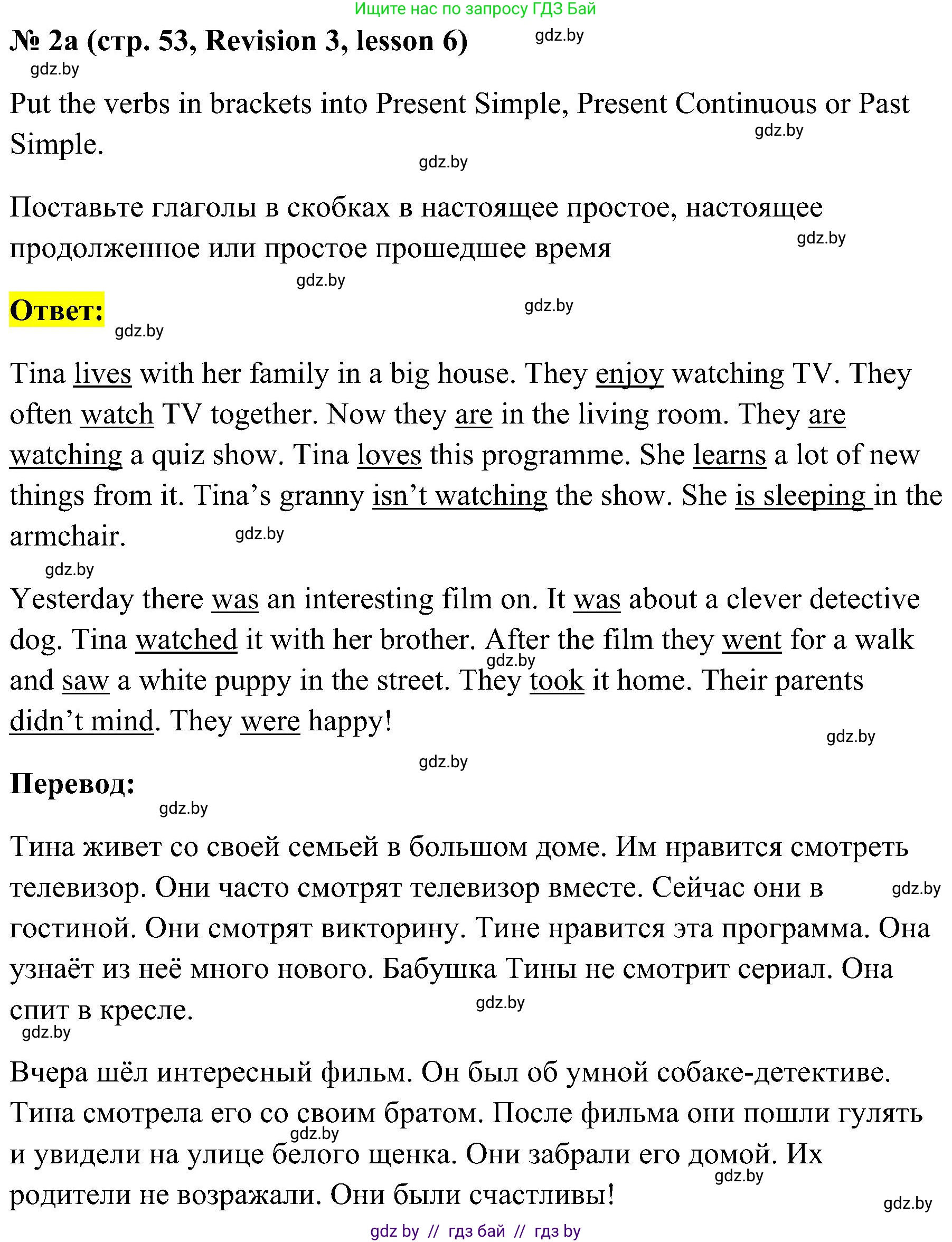 Английский язык (english), 5 класс практикум по грамматике (grammar), автор: Севрюкова Татьяна Юрьевна, издательство Аверсэв, Минск, 2023, оранжевого цвета, страница 53, номер 2, Решение