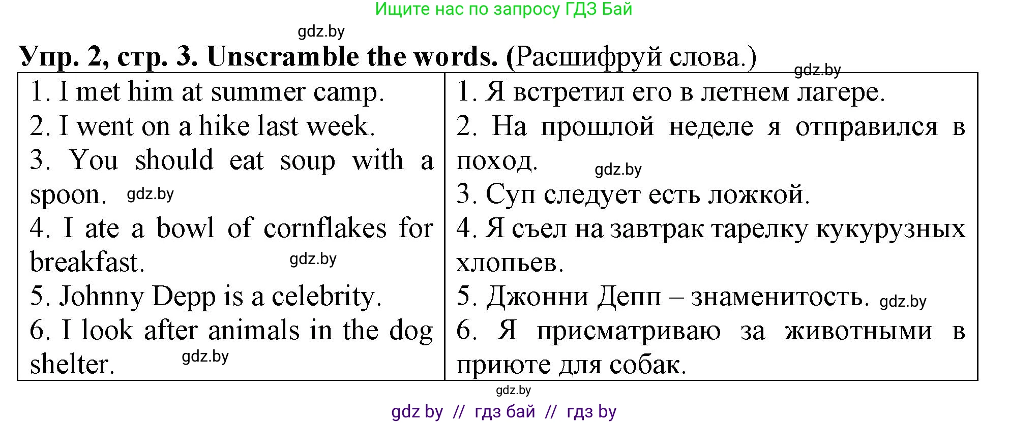 Английский язык (english), 6 класс тесты (test book), авторы: Севрюкова Татьяна Юрьевна, Калишевич Алла Ивановна, издательство Аверсэв, Минск, 2022, оранжевого цвета, страница 3, номер 2, Решение