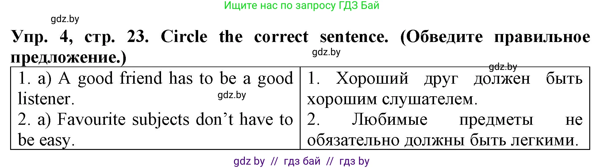 Английский язык (english), 6 класс тесты (test book), авторы: Севрюкова Татьяна Юрьевна, Калишевич Алла Ивановна, издательство Аверсэв, Минск, 2022, оранжевого цвета, страница 23, номер 4, Решение