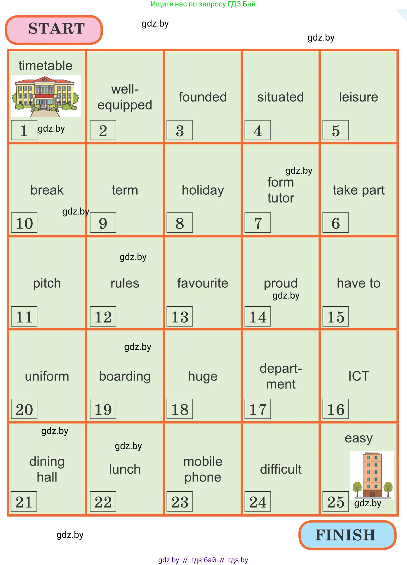Английский язык (english), 6 класс Учебник, авторы: Демченко Наталья Валентиновна, Севрюкова Татьяна Юрьевна, Юхнель Наталья Валентиновна, Наумова Елена Георгиевна, Рыбалко О Н, Манешина А В, Маслёнченко Н А, издательство Вышэйшая школа, Минск, 2018, красного цвета, Часть 1, страница 74, номер 1, Условие (продолжение 2)