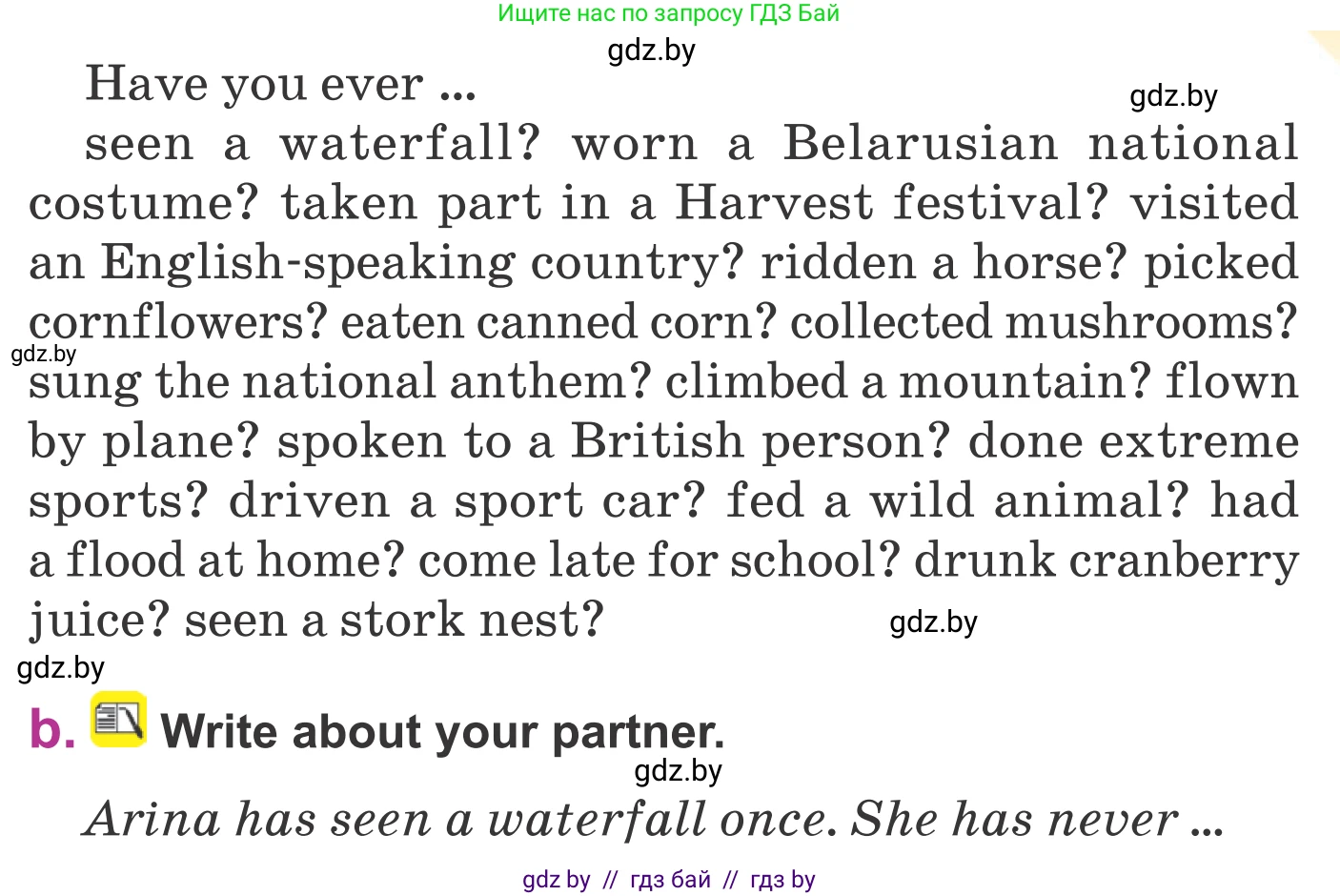 Английский язык (english), 6 класс Учебник, авторы: Демченко Наталья Валентиновна, Севрюкова Татьяна Юрьевна, Юхнель Наталья Валентиновна, Наумова Елена Георгиевна, Рыбалко О Н, Манешина А В, Маслёнченко Н А, издательство Вышэйшая школа, Минск, 2018, красного цвета, Часть 2, страница 26, номер 5, Условие (продолжение 2)