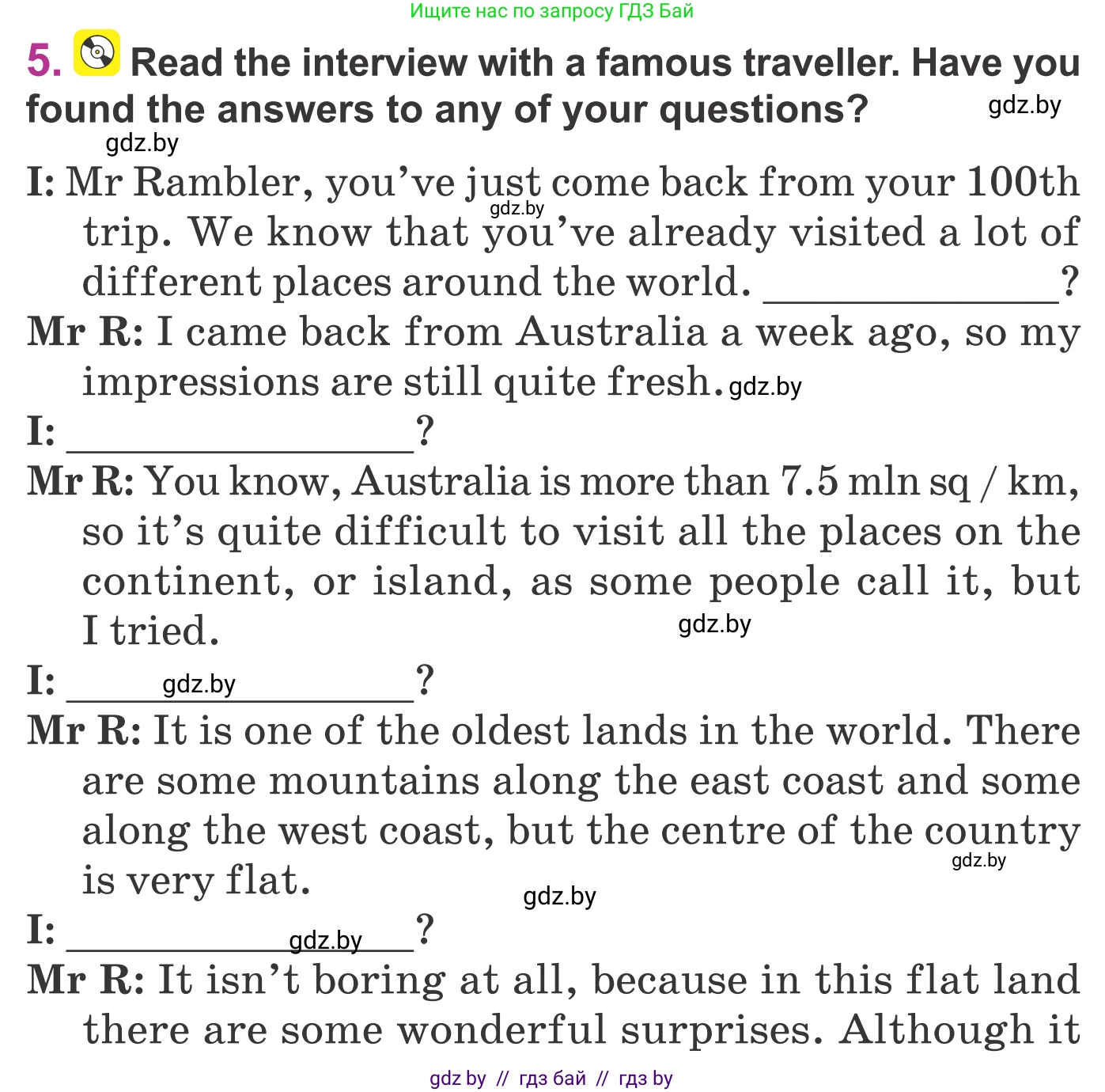 Английский язык (english), 6 класс Учебник, авторы: Демченко Наталья Валентиновна, Севрюкова Татьяна Юрьевна, Юхнель Наталья Валентиновна, Наумова Елена Георгиевна, Рыбалко О Н, Манешина А В, Маслёнченко Н А, издательство Вышэйшая школа, Минск, 2018, красного цвета, Часть 2, страница 69, номер 5, Условие