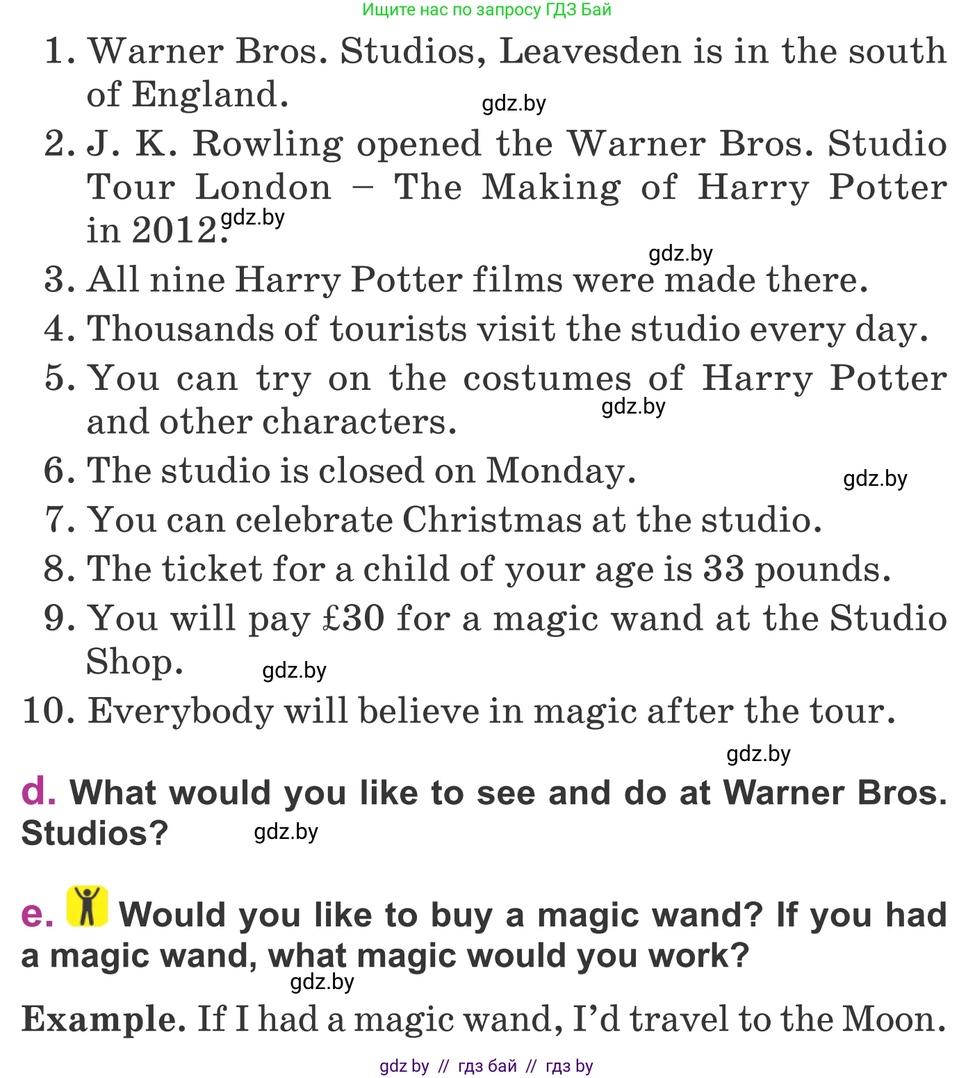 Английский язык (english), 6 класс Учебник, авторы: Демченко Наталья Валентиновна, Севрюкова Татьяна Юрьевна, Юхнель Наталья Валентиновна, Наумова Елена Георгиевна, Рыбалко О Н, Манешина А В, Маслёнченко Н А, издательство Вышэйшая школа, Минск, 2018, красного цвета, Часть 2, страница 190, номер 1, Условие (продолжение 4)