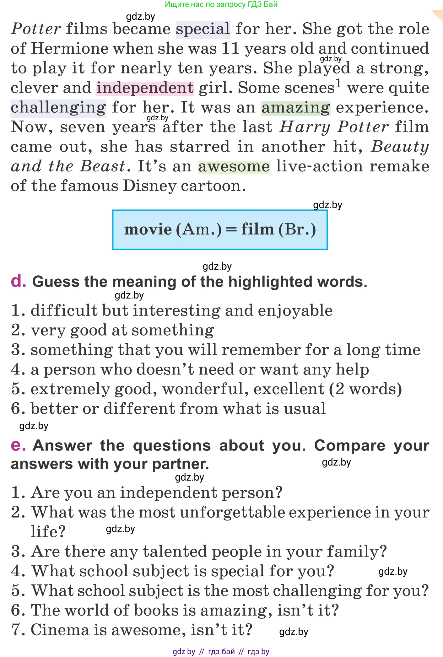 Английский язык (english), 6 класс Учебник, авторы: Демченко Наталья Валентиновна, Севрюкова Татьяна Юрьевна, Юхнель Наталья Валентиновна, Наумова Елена Георгиевна, Рыбалко О Н, Манешина А В, Маслёнченко Н А, издательство Вышэйшая школа, Минск, 2018, красного цвета, Часть 2, страница 176, номер 1, Условие (продолжение 2)