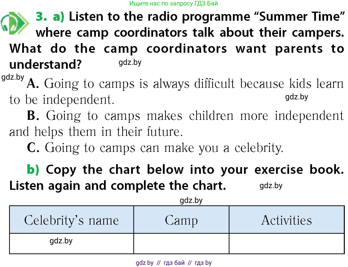 Английский язык (english), 6 класс Учебник, авторы: Юхнель Наталья Валентиновна, Наумова Елена Георгиевна, Малиновская Елена Александровна, издательство Адукацыя i выхаванне, Минск, 2021, страница 16, номер 3, Условие
