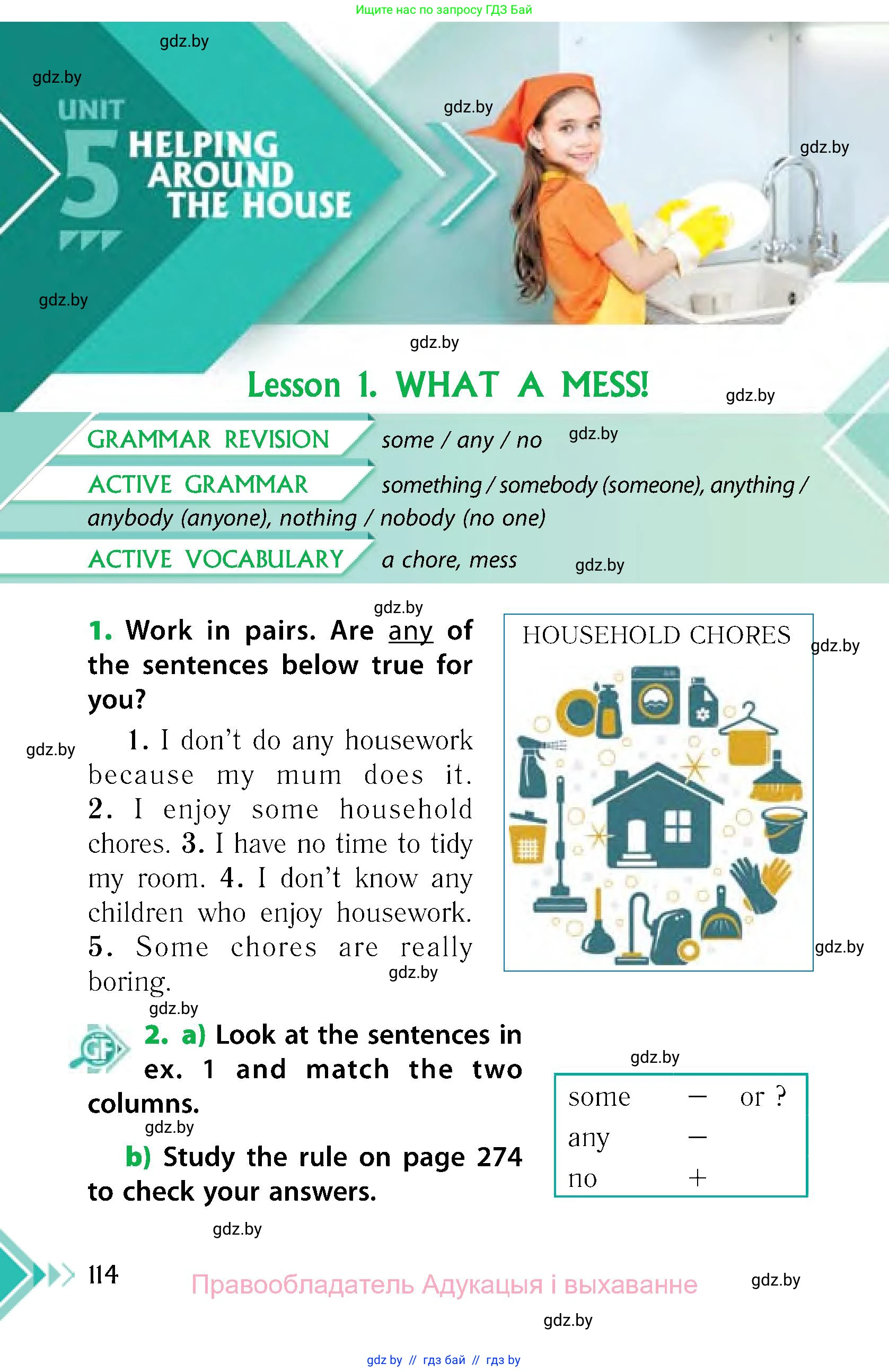 Английский язык (english), 6 класс Учебник, авторы: Юхнель Наталья Валентиновна, Наумова Елена Георгиевна, Малиновская Елена Александровна, издательство Адукацыя i выхаванне, Минск, 2021, страница 114