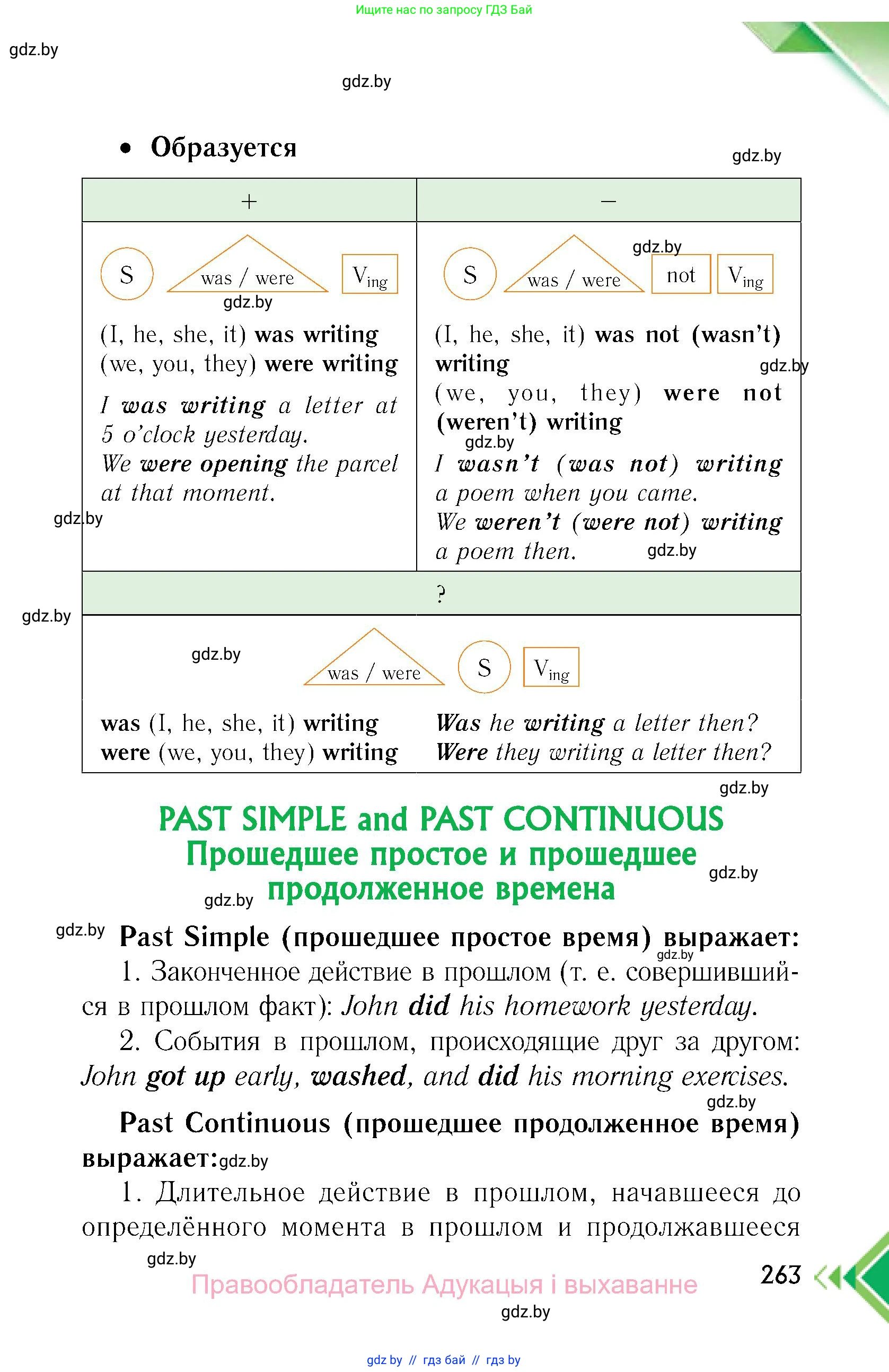 Английский язык (english), 6 класс Учебник, авторы: Юхнель Наталья Валентиновна, Наумова Елена Георгиевна, Малиновская Елена Александровна, издательство Адукацыя i выхаванне, Минск, 2021, страница 263
