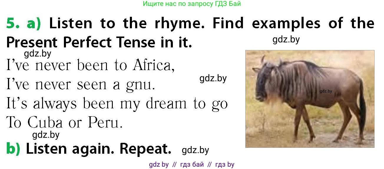 Английский язык (english), 6 класс Учебник, авторы: Юхнель Наталья Валентиновна, Наумова Елена Георгиевна, Малиновская Елена Александровна, издательство Адукацыя i выхаванне, Минск, 2021, страница 31, номер 5, Условие