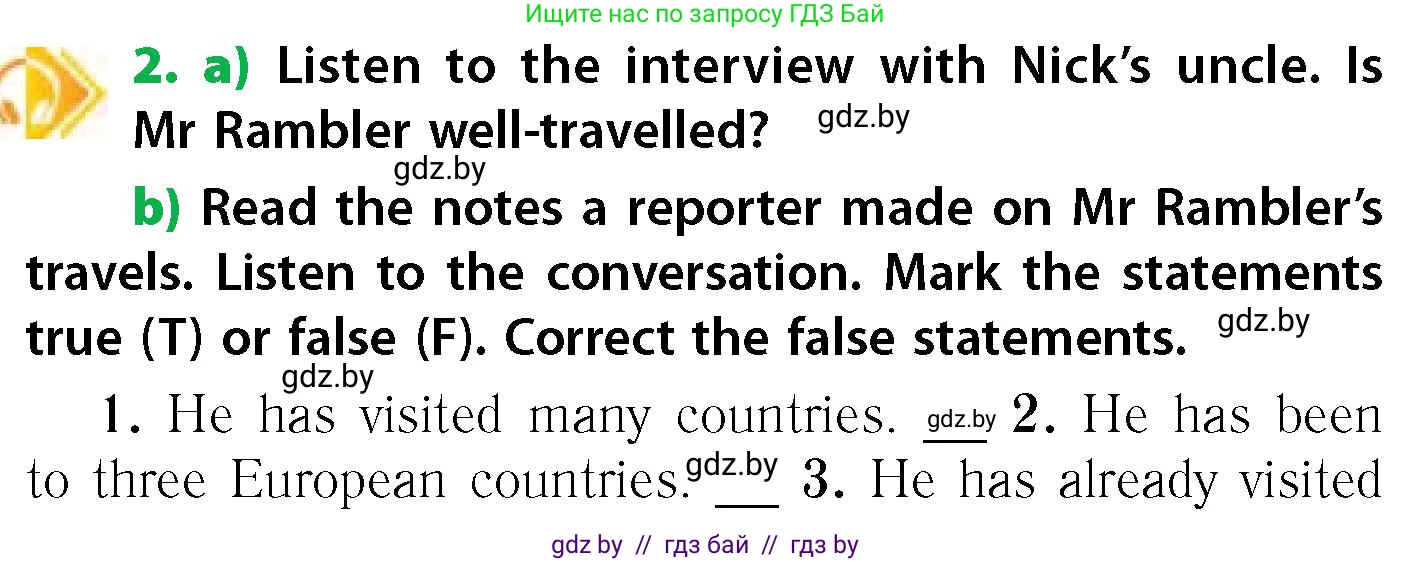 Английский язык (english), 6 класс Учебник, авторы: Юхнель Наталья Валентиновна, Наумова Елена Георгиевна, Малиновская Елена Александровна, издательство Адукацыя i выхаванне, Минск, 2021, страница 35, номер 2, Условие