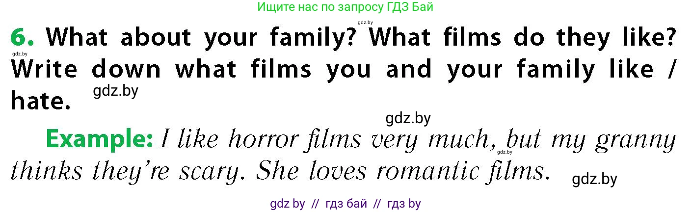 Английский язык (english), 6 класс Учебник, авторы: Юхнель Наталья Валентиновна, Наумова Елена Георгиевна, Малиновская Елена Александровна, издательство Адукацыя i выхаванне, Минск, 2021, страница 192, номер 6, Условие