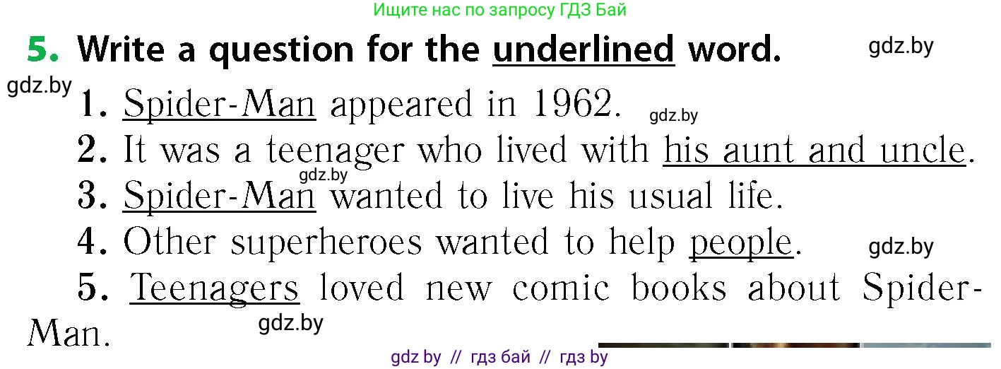 Английский язык (english), 6 класс Учебник, авторы: Юхнель Наталья Валентиновна, Наумова Елена Георгиевна, Малиновская Елена Александровна, издательство Адукацыя i выхаванне, Минск, 2021, страница 212, номер 5, Условие
