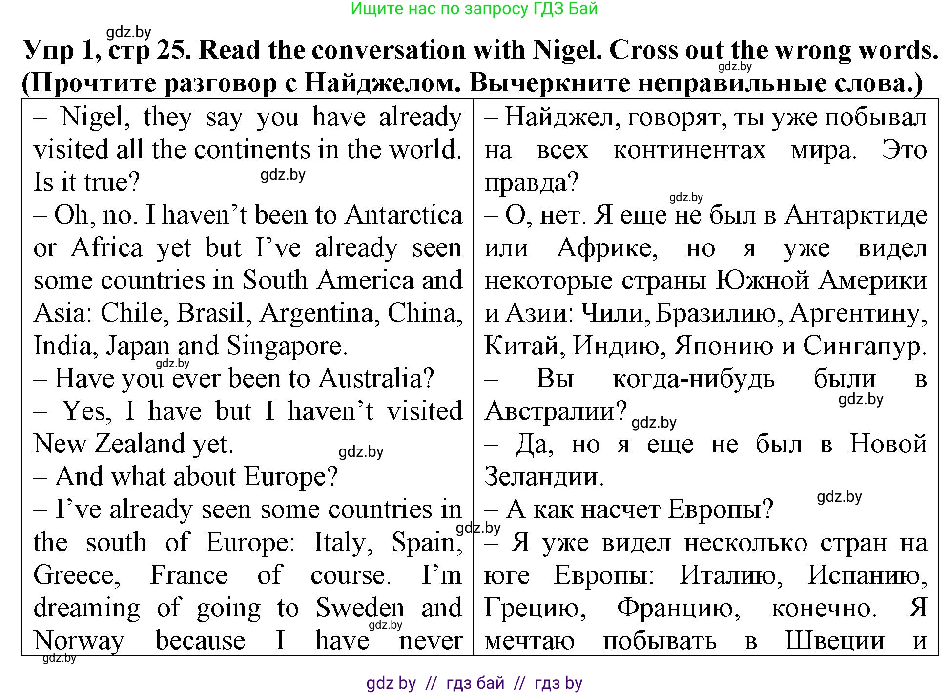 Английский язык (english), 6 класс Тетрадь по грамматике (grammar), авторы: Севрюкова Татьяна Юрьевна, Юхнель Наталья Валентиновна, Бушуева Эдите Владиславовна, издательство Аверсэв, Минск, 2022, зелёного цвета, страница 25, номер 1, Решение