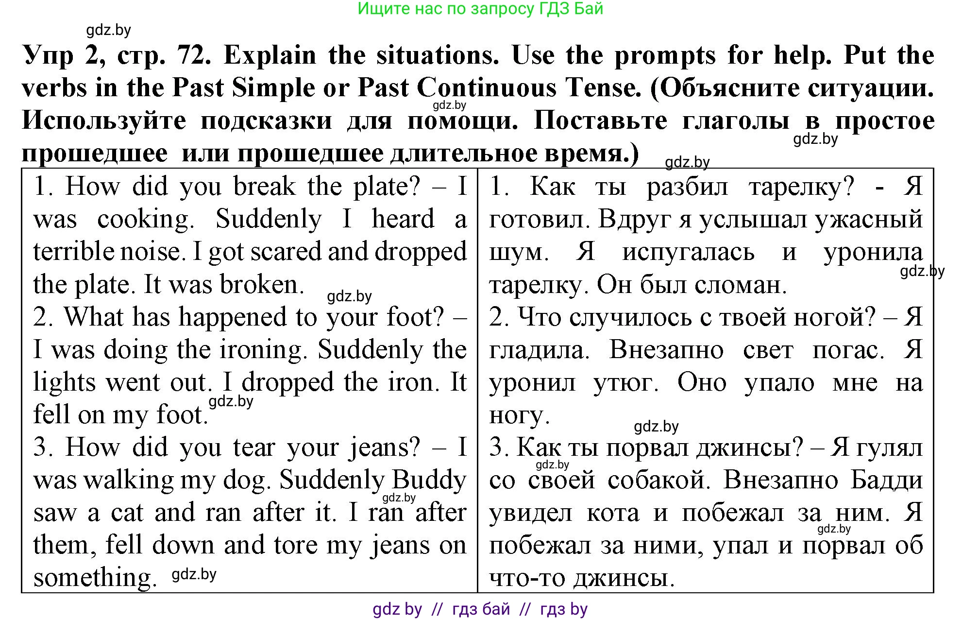 Английский язык (english), 6 класс Тетрадь по грамматике (grammar), авторы: Севрюкова Татьяна Юрьевна, Юхнель Наталья Валентиновна, Бушуева Эдите Владиславовна, издательство Аверсэв, Минск, 2022, зелёного цвета, страница 72, номер 2, Решение