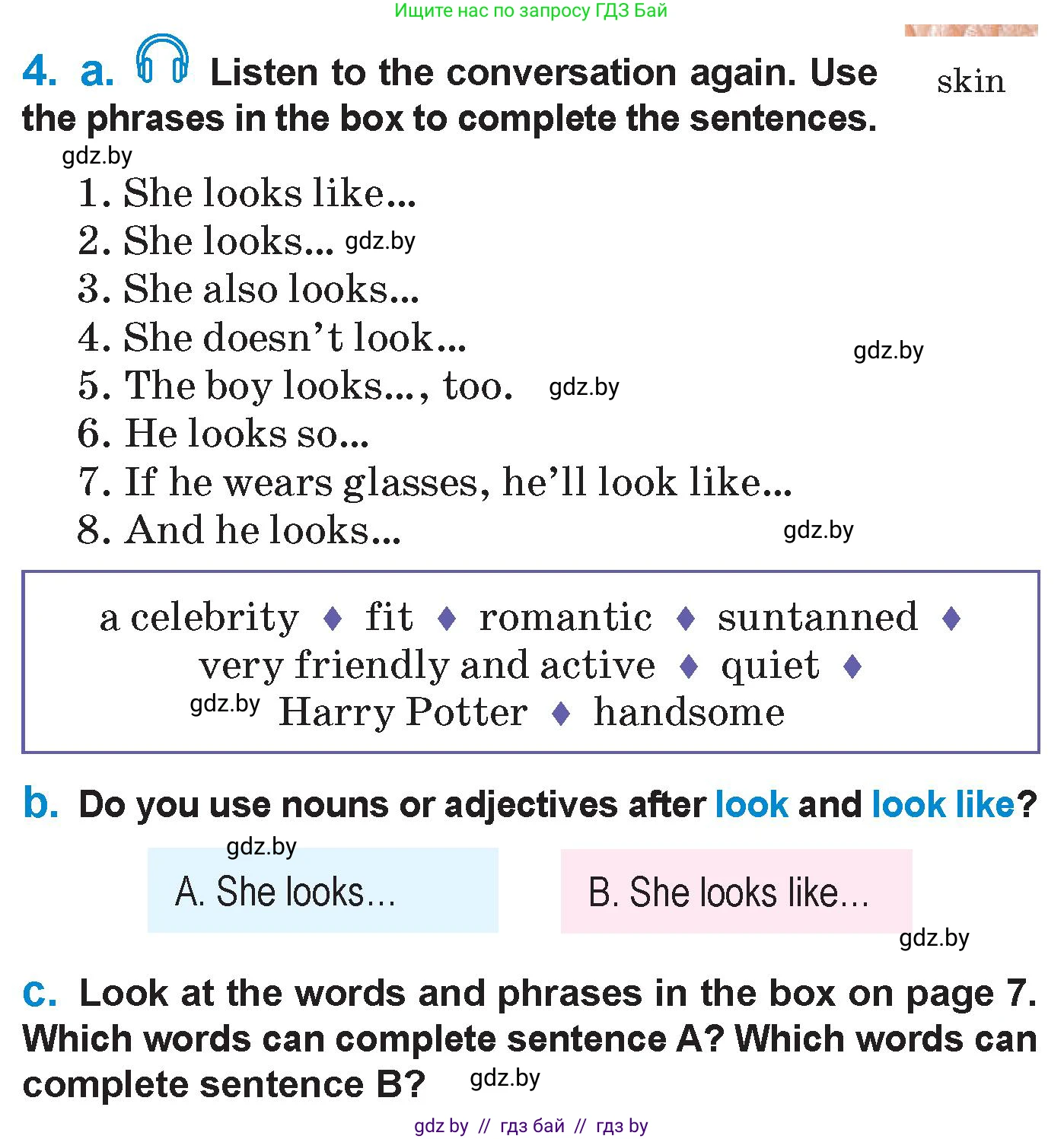 Английский язык (english), 7 класс Учебник (Student's book), авторы: Юхнель Наталья Валентиновна, Демченко Наталья Валентиновна, Наумова Елена Георгиевна, Романчук Вероника Романовна, издательство Вышэйшая школа, Минск, 2023, страница 6, номер 4, Условие