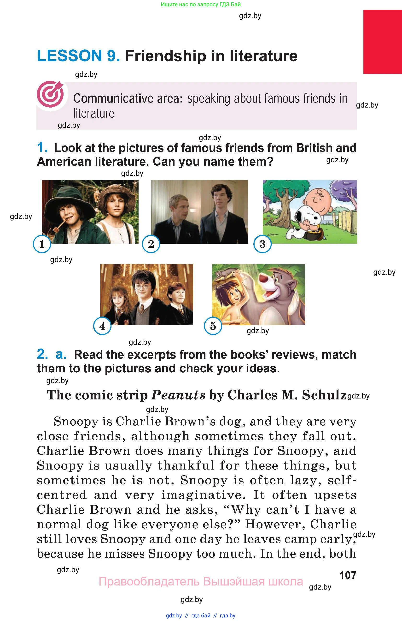 Английский язык (english), 7 класс Учебник (Student's book), авторы: Юхнель Наталья Валентиновна, Демченко Наталья Валентиновна, Наумова Елена Георгиевна, Романчук Вероника Романовна, издательство Вышэйшая школа, Минск, 2023, страница 107