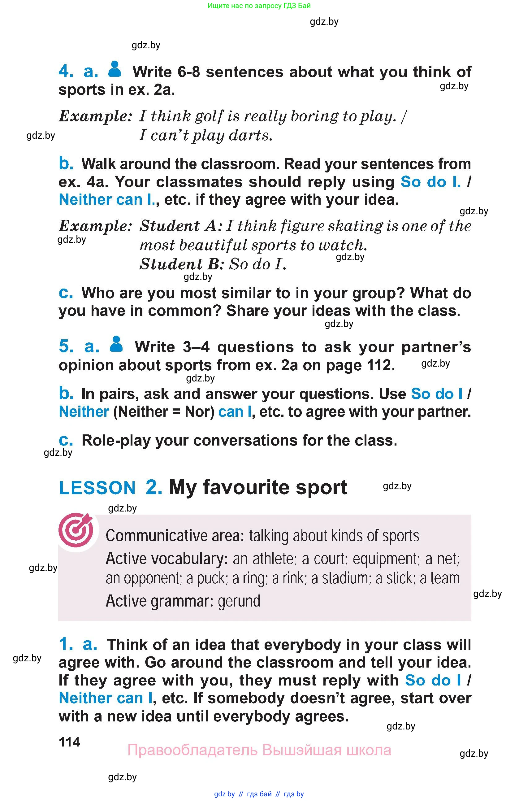 Английский язык (english), 7 класс Учебник (Student's book), авторы: Юхнель Наталья Валентиновна, Демченко Наталья Валентиновна, Наумова Елена Георгиевна, Романчук Вероника Романовна, издательство Вышэйшая школа, Минск, 2023, страница 114