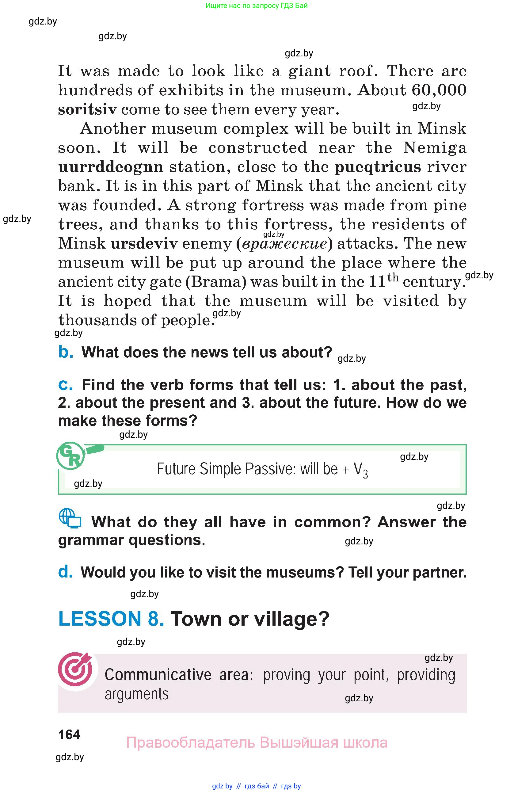 Английский язык (english), 7 класс Учебник (Student's book), авторы: Юхнель Наталья Валентиновна, Демченко Наталья Валентиновна, Наумова Елена Георгиевна, Романчук Вероника Романовна, издательство Вышэйшая школа, Минск, 2023, страница 164