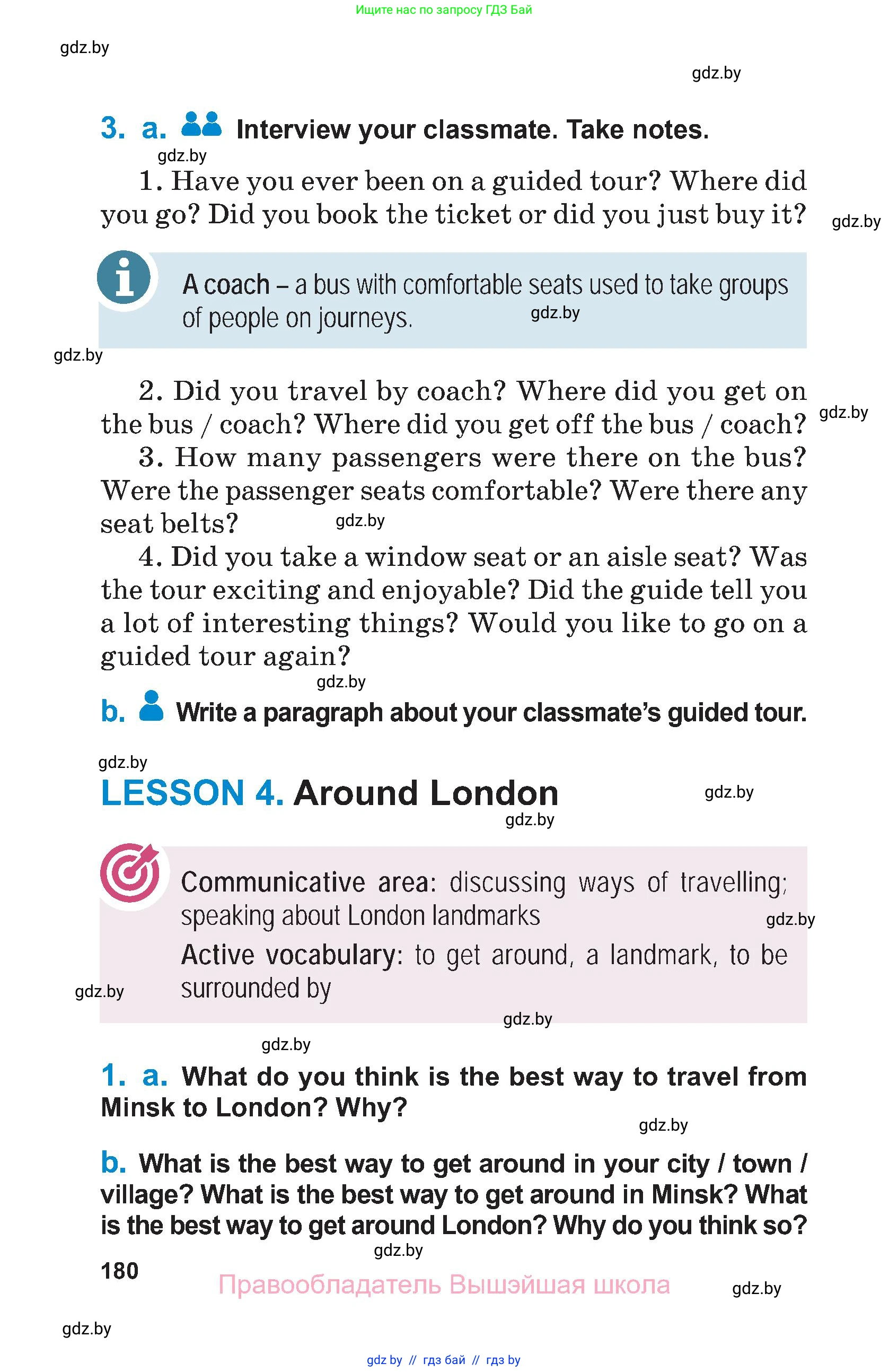 Английский язык (english), 7 класс Учебник (Student's book), авторы: Юхнель Наталья Валентиновна, Демченко Наталья Валентиновна, Наумова Елена Георгиевна, Романчук Вероника Романовна, издательство Вышэйшая школа, Минск, 2023, страница 180