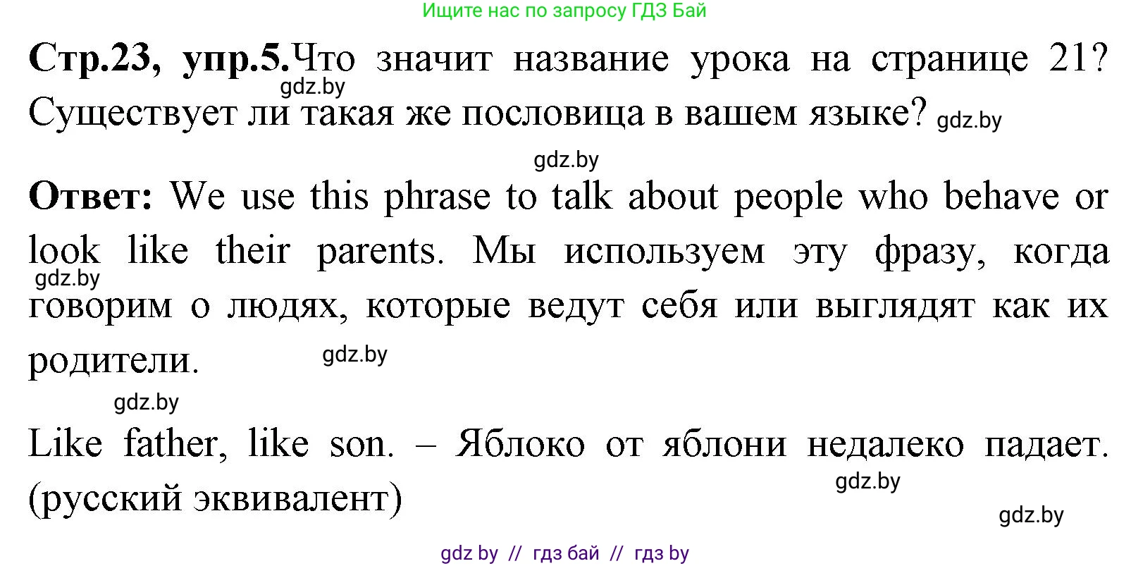 Английский язык (english), 7 класс Учебник (Student's book), авторы: Юхнель Наталья Валентиновна, Демченко Наталья Валентиновна, Наумова Елена Георгиевна, Романчук Вероника Романовна, издательство Вышэйшая школа, Минск, 2023, страница 23, номер 5, Решение