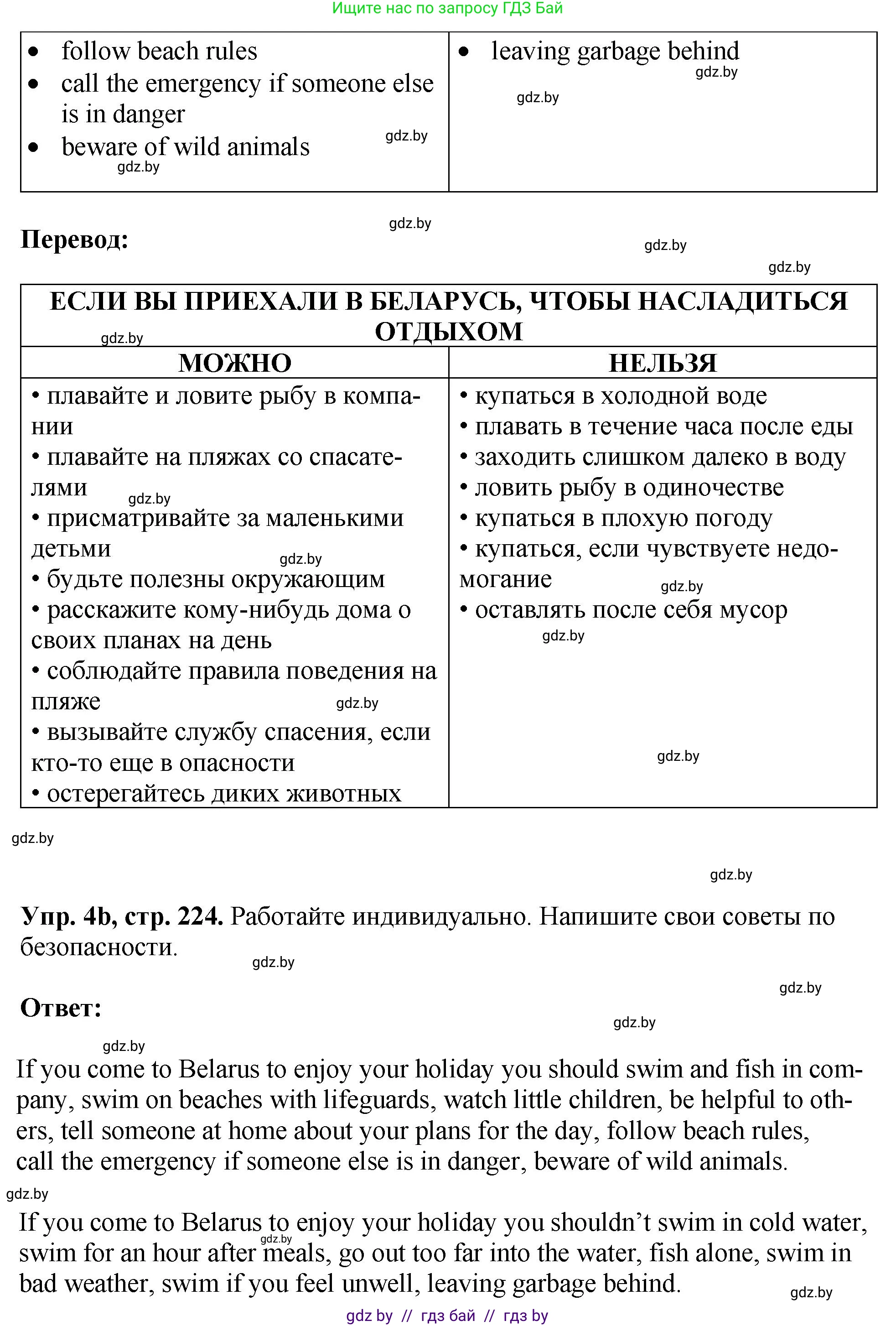 Английский язык (english), 7 класс Учебник (Student's book), авторы: Юхнель Наталья Валентиновна, Демченко Наталья Валентиновна, Наумова Елена Георгиевна, Романчук Вероника Романовна, издательство Вышэйшая школа, Минск, 2023, страница 224, номер 4, Решение (продолжение 2)