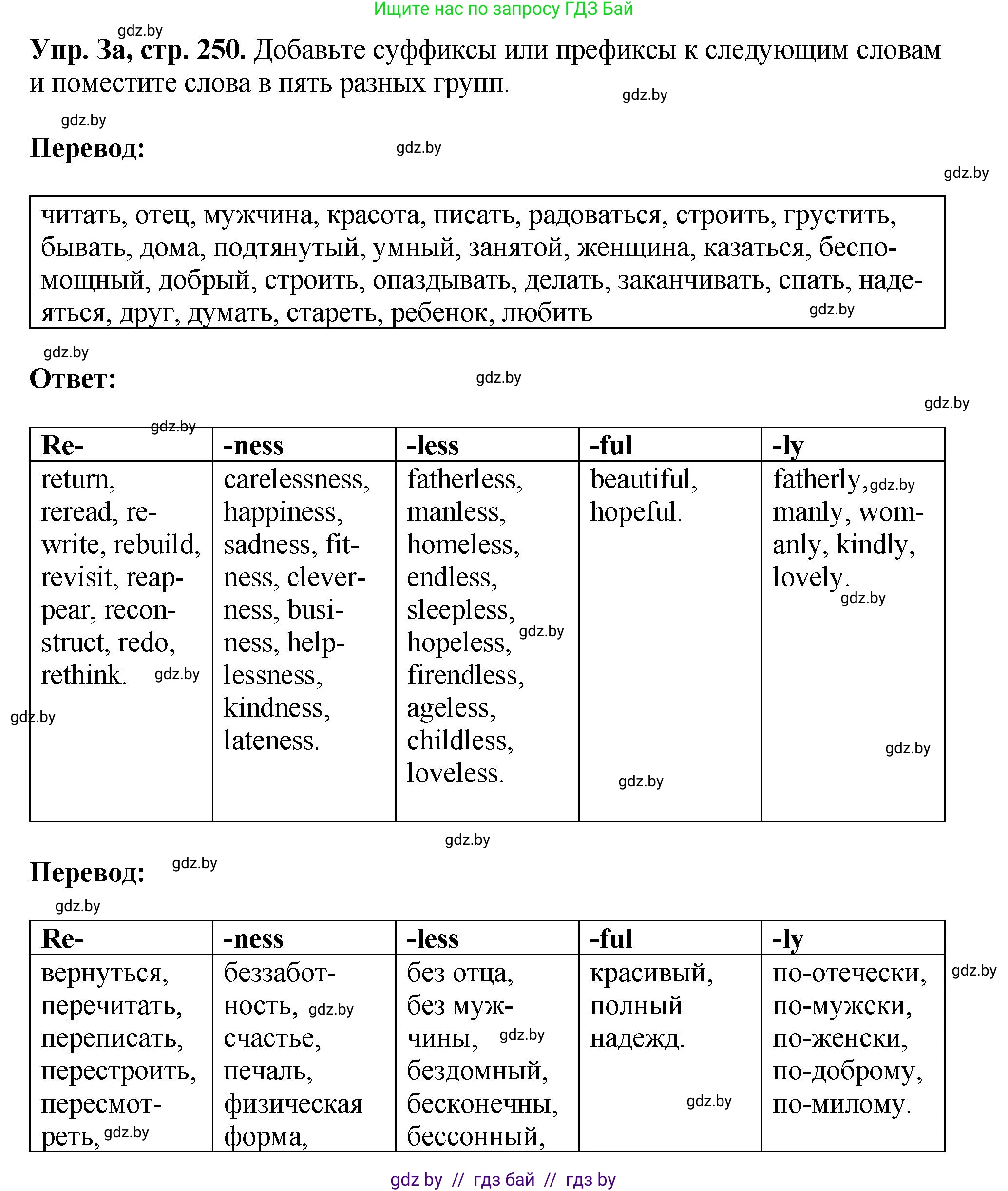 Английский язык (english), 7 класс Учебник (Student's book), авторы: Юхнель Наталья Валентиновна, Демченко Наталья Валентиновна, Наумова Елена Георгиевна, Романчук Вероника Романовна, издательство Вышэйшая школа, Минск, 2023, страница 250, номер 3, Решение