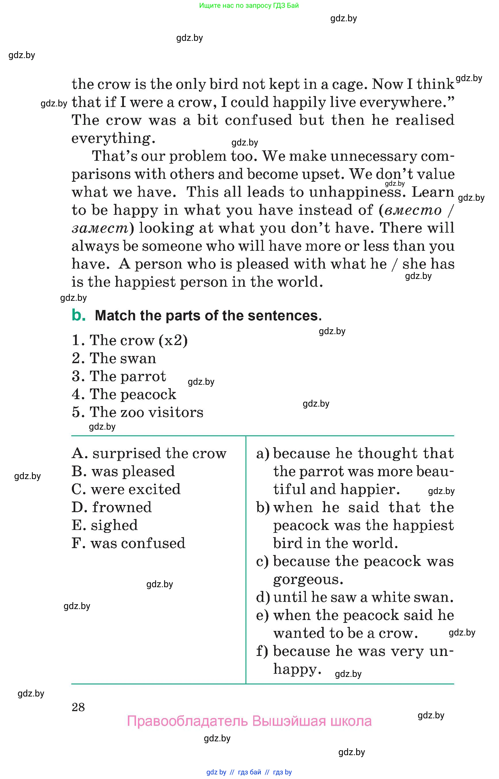 Английский язык (english), 7 класс Учебник (Student's book), авторы: Демченко Наталья Валентиновна, Севрюкова Татьяна Юрьевна, Юхнель Наталья Валентиновна, Наумова Елена Георгиевна, Манешина А В, Маслёнченко Н А, издательство Вышэйшая школа, Минск, 2019, оранжевого цвета, страница 28