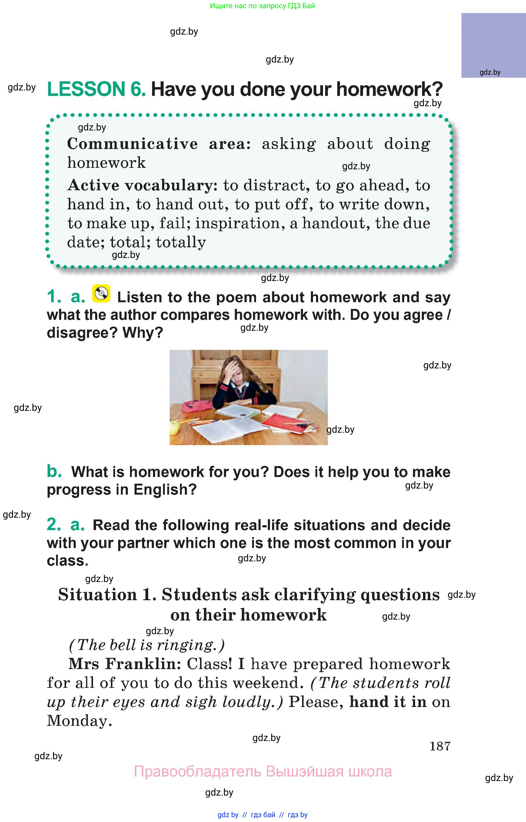 Английский язык (english), 7 класс Учебник (Student's book), авторы: Демченко Наталья Валентиновна, Севрюкова Татьяна Юрьевна, Юхнель Наталья Валентиновна, Наумова Елена Георгиевна, Манешина А В, Маслёнченко Н А, издательство Вышэйшая школа, Минск, 2019, оранжевого цвета, Часть ( Part) 2, страница 187