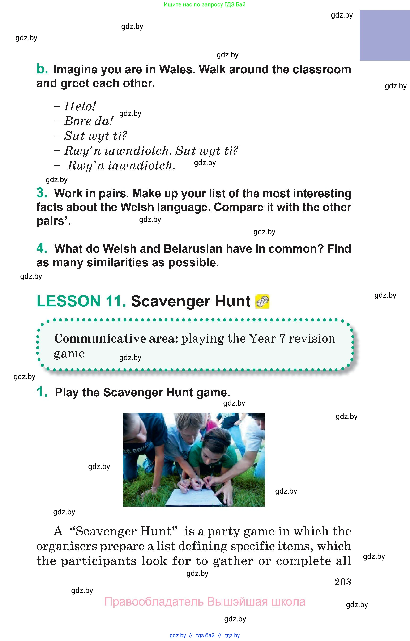 Английский язык (english), 7 класс Учебник (Student's book), авторы: Демченко Наталья Валентиновна, Севрюкова Татьяна Юрьевна, Юхнель Наталья Валентиновна, Наумова Елена Георгиевна, Манешина А В, Маслёнченко Н А, издательство Вышэйшая школа, Минск, 2019, оранжевого цвета, Часть ( Part) 2, страница 203