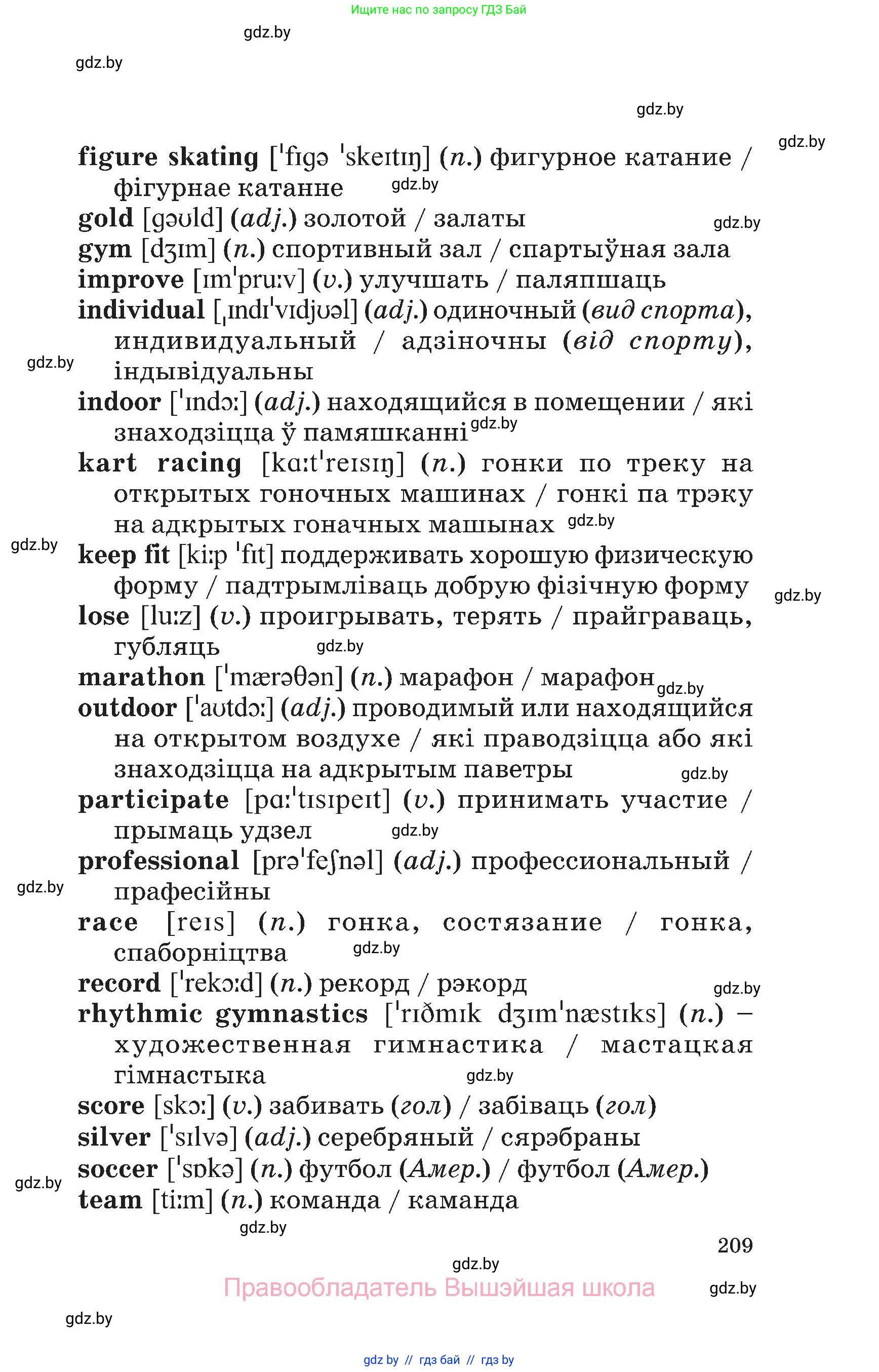 Английский язык (english), 7 класс Учебник (Student's book), авторы: Демченко Наталья Валентиновна, Севрюкова Татьяна Юрьевна, Юхнель Наталья Валентиновна, Наумова Елена Георгиевна, Манешина А В, Маслёнченко Н А, издательство Вышэйшая школа, Минск, 2019, оранжевого цвета, страница 209