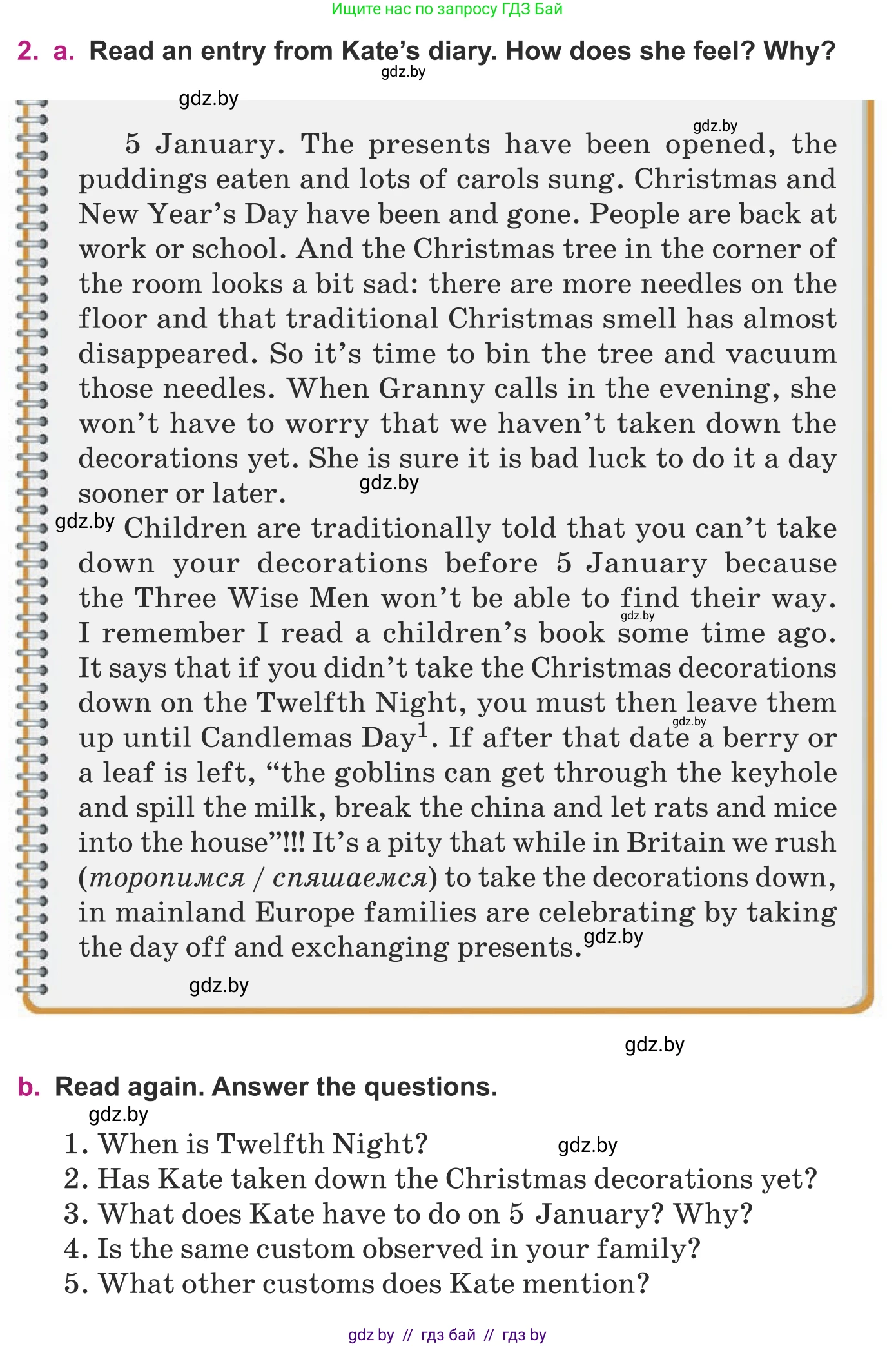 Английский язык (english), 8 класс Учебник, авторы: Демченко Наталья Валентиновна, Севрюкова Татьяна Юрьевна, Наумова Елена Георгиевна, Рыбалко О Н, Манешина А В, Маслёнченко Н А, Бушуева Эдите Владиславовна, издательство Вышэйшая школа, Минск, 2020, розового цвета, Часть ( Part) 2, страница 5, номер 2, Условие