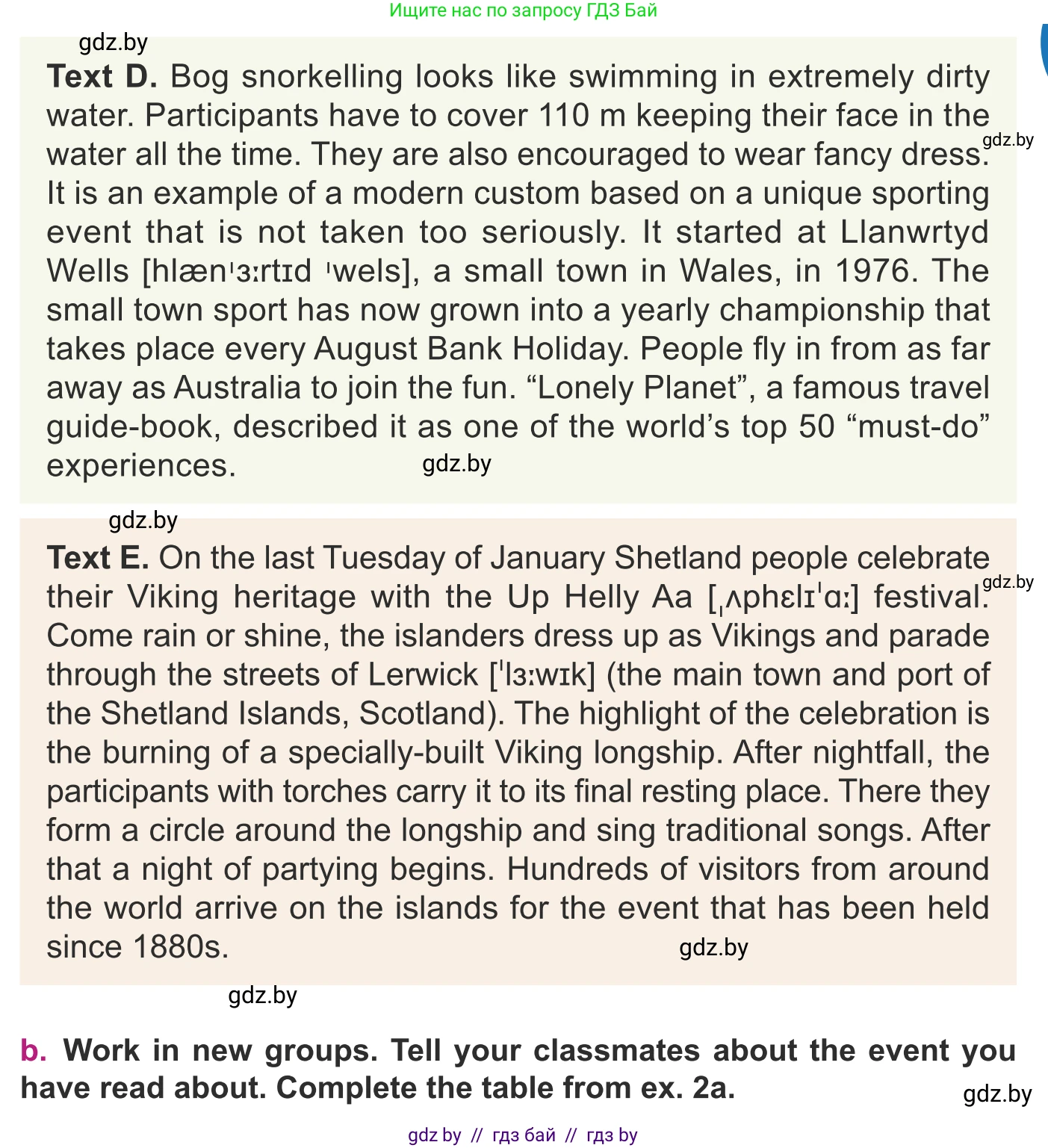 Английский язык (english), 8 класс Учебник, авторы: Демченко Наталья Валентиновна, Севрюкова Татьяна Юрьевна, Наумова Елена Георгиевна, Рыбалко О Н, Манешина А В, Маслёнченко Н А, Бушуева Эдите Владиславовна, издательство Вышэйшая школа, Минск, 2020, розового цвета, Часть ( Part) 2, страница 22, номер 2, Условие (продолжение 2)