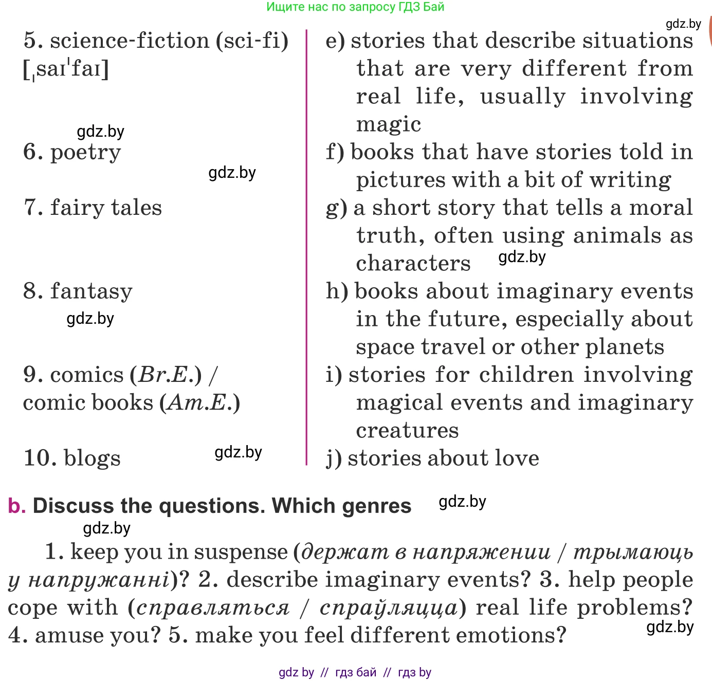 Английский язык (english), 8 класс Учебник, авторы: Демченко Наталья Валентиновна, Севрюкова Татьяна Юрьевна, Наумова Елена Георгиевна, Рыбалко О Н, Манешина А В, Маслёнченко Н А, Бушуева Эдите Владиславовна, издательство Вышэйшая школа, Минск, 2020, розового цвета, Часть ( Part) 2, страница 116, номер 1, Условие (продолжение 2)