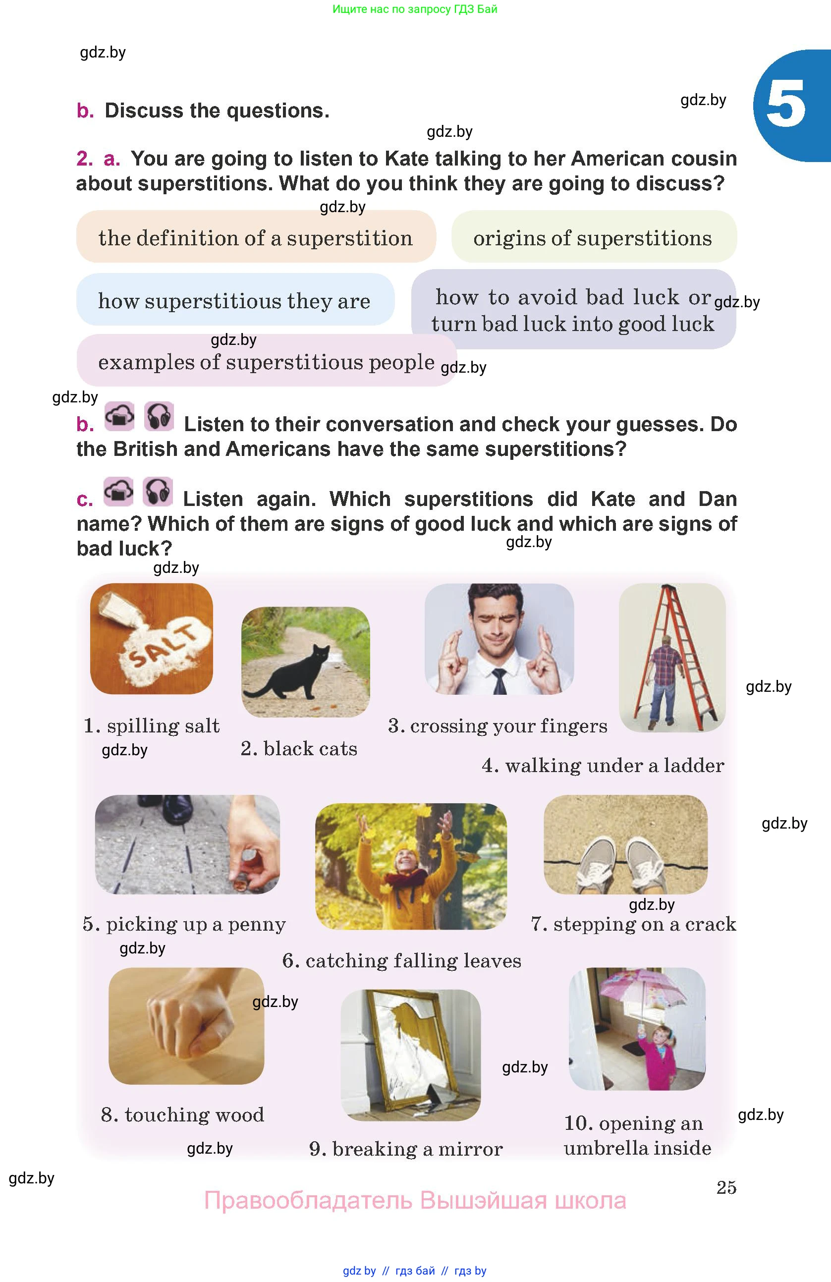 Английский язык (english), 8 класс Учебник, авторы: Демченко Наталья Валентиновна, Севрюкова Татьяна Юрьевна, Наумова Елена Георгиевна, Рыбалко О Н, Манешина А В, Маслёнченко Н А, Бушуева Эдите Владиславовна, издательство Вышэйшая школа, Минск, 2020, розового цвета, Часть ( Part) 2, страница 25