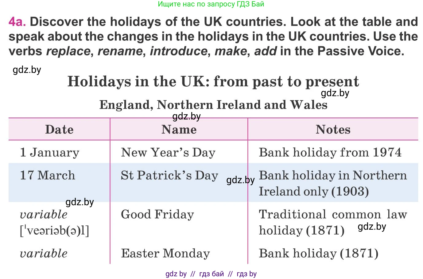 Английский язык (english), 8 класс Учебник, авторы: Лапицкая Людмила Михайловна (Lapitskaya Ludmila), Демченко Наталья Валентиновна, Калишевич Алла Ивановна, Юхнель Наталья Валентиновна, Волков Андрей Валерьевич, Севрюкова Татьяна Юрьевна, издательство Вышэйшая школа, Минск, 2021, бирюзового цвета, страница 119, номер 4, Условие