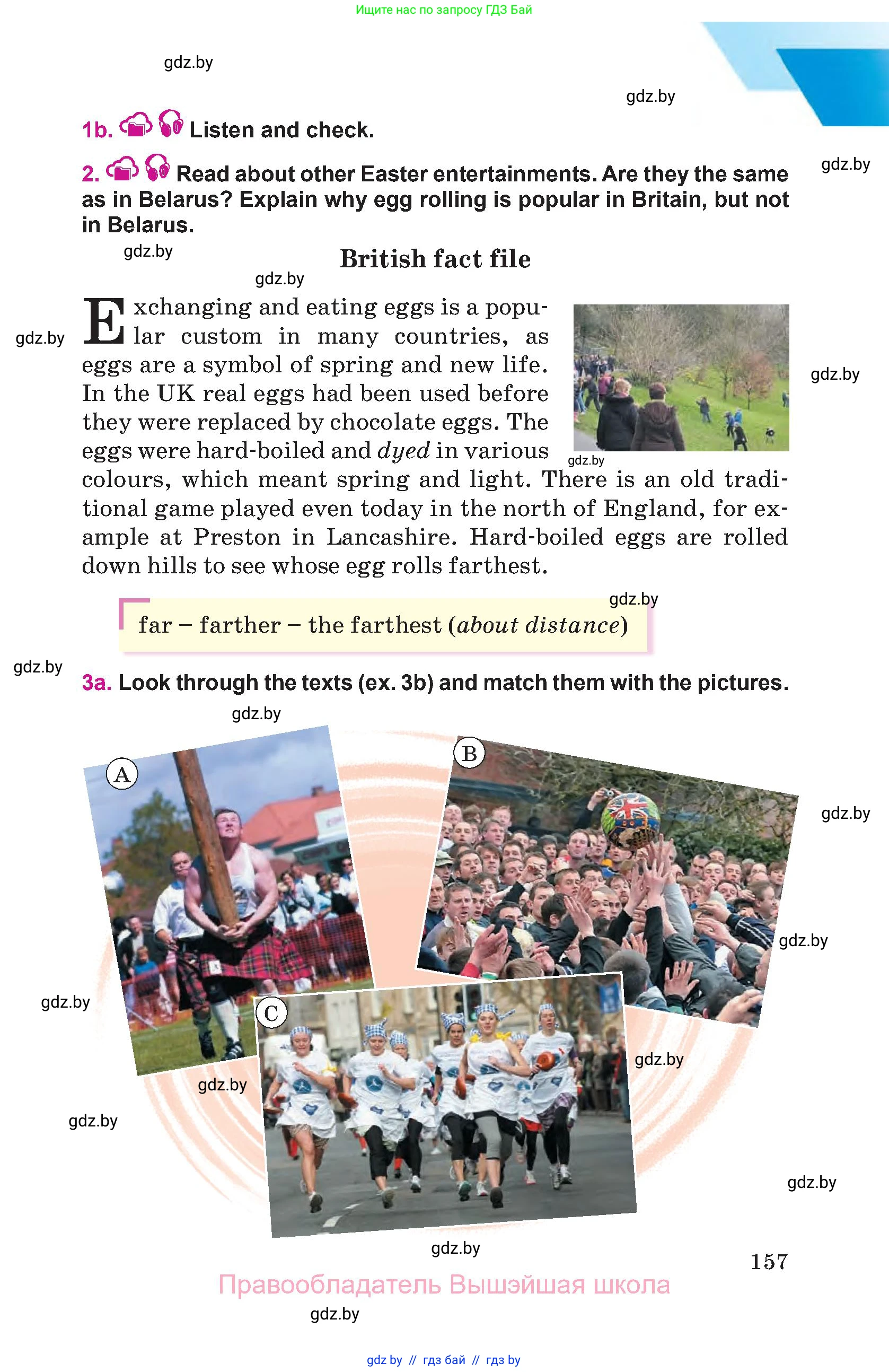 Английский язык (english), 8 класс Учебник, авторы: Лапицкая Людмила Михайловна (Lapitskaya Ludmila), Демченко Наталья Валентиновна, Калишевич Алла Ивановна, Юхнель Наталья Валентиновна, Волков Андрей Валерьевич, Севрюкова Татьяна Юрьевна, издательство Вышэйшая школа, Минск, 2021, бирюзового цвета, страница 157